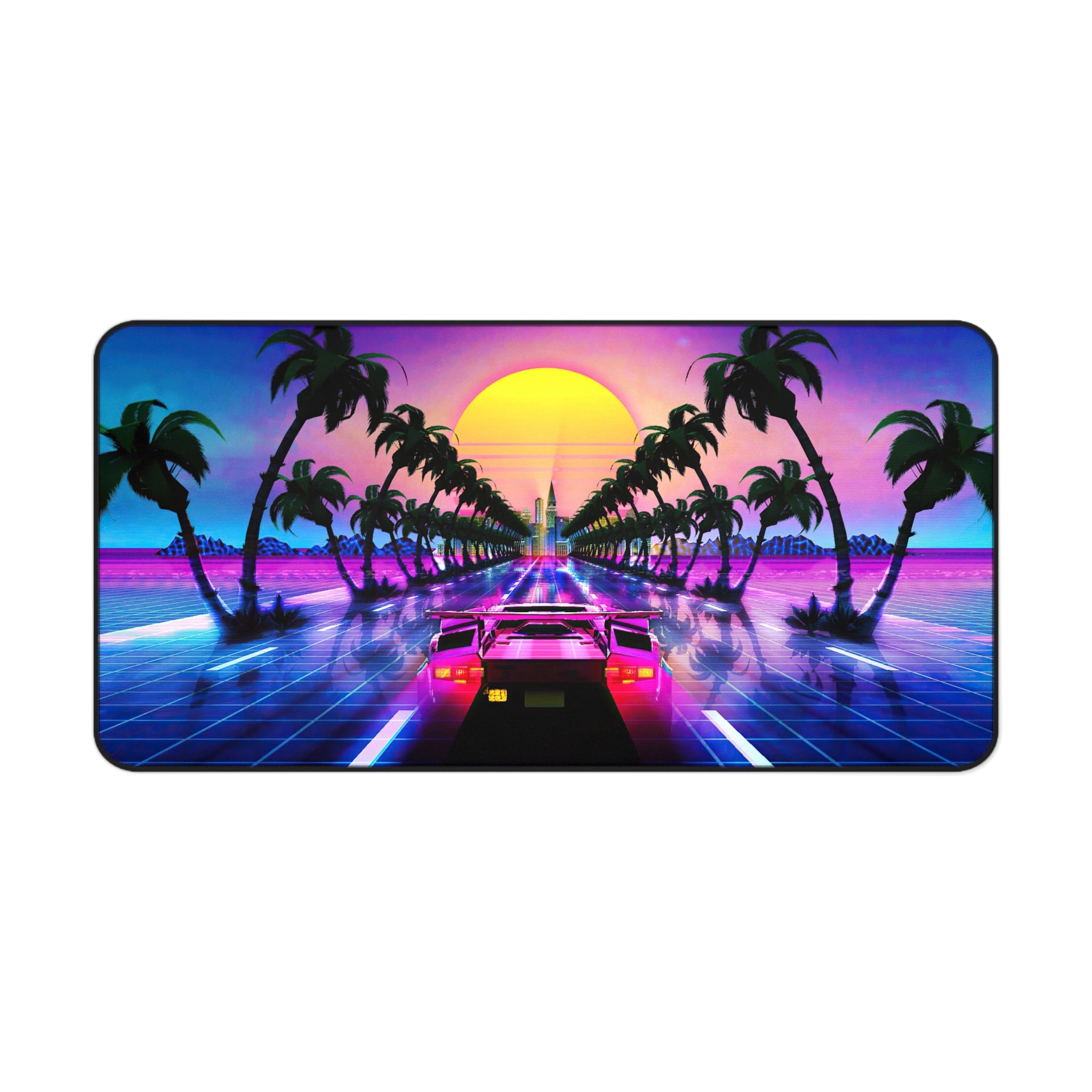 sports-car-sci-fi-palm-tree-vaporwave-mouse-pad-retrowave-city-desk-mat-neon-synthwave-desk-pad-vaporwave-neon-colors