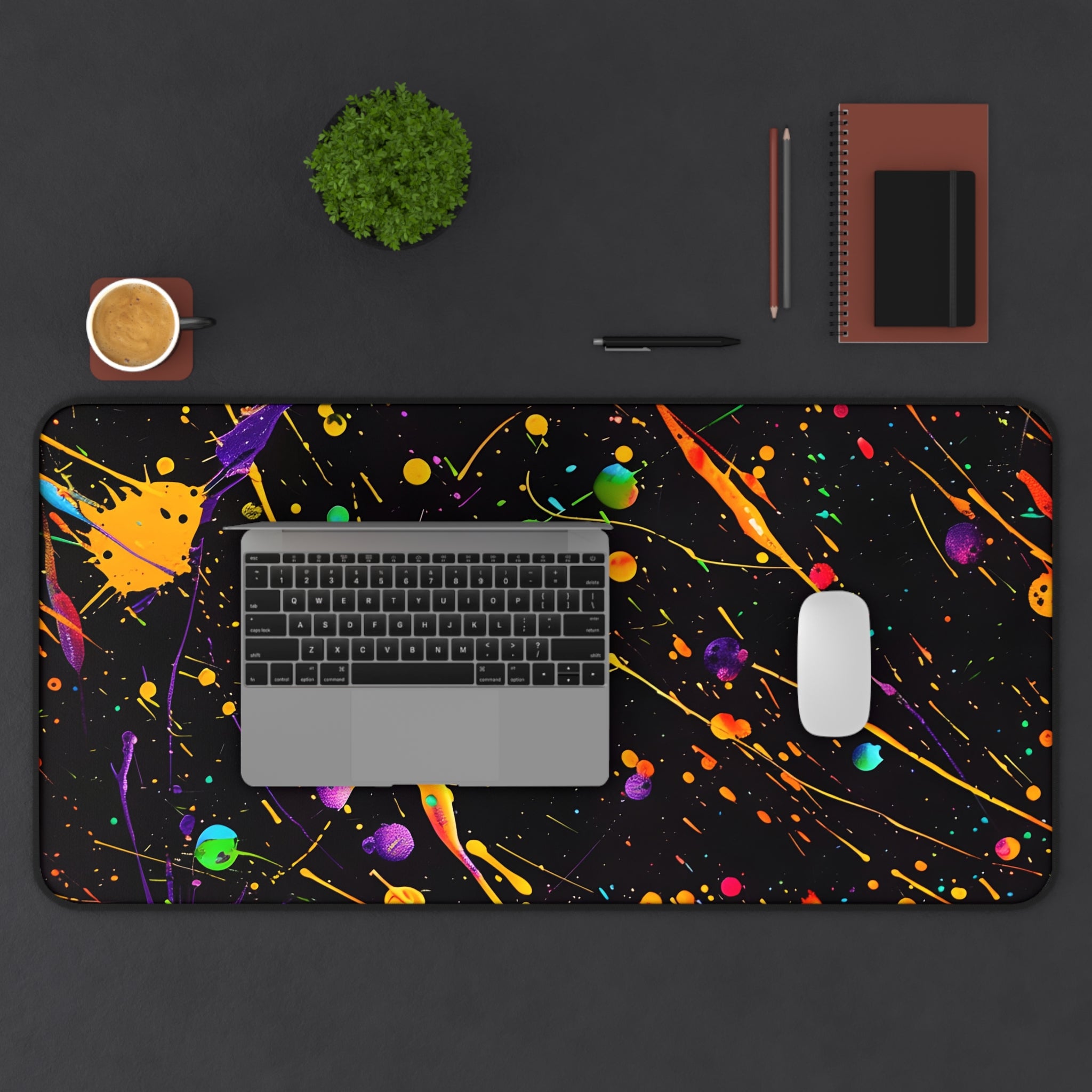 neon-abstract-paint-splatter-desk-mat-large-gaming-mouse-pad-colorful-work-from-home-desk-accessory-unique-desk-blotter-cool-