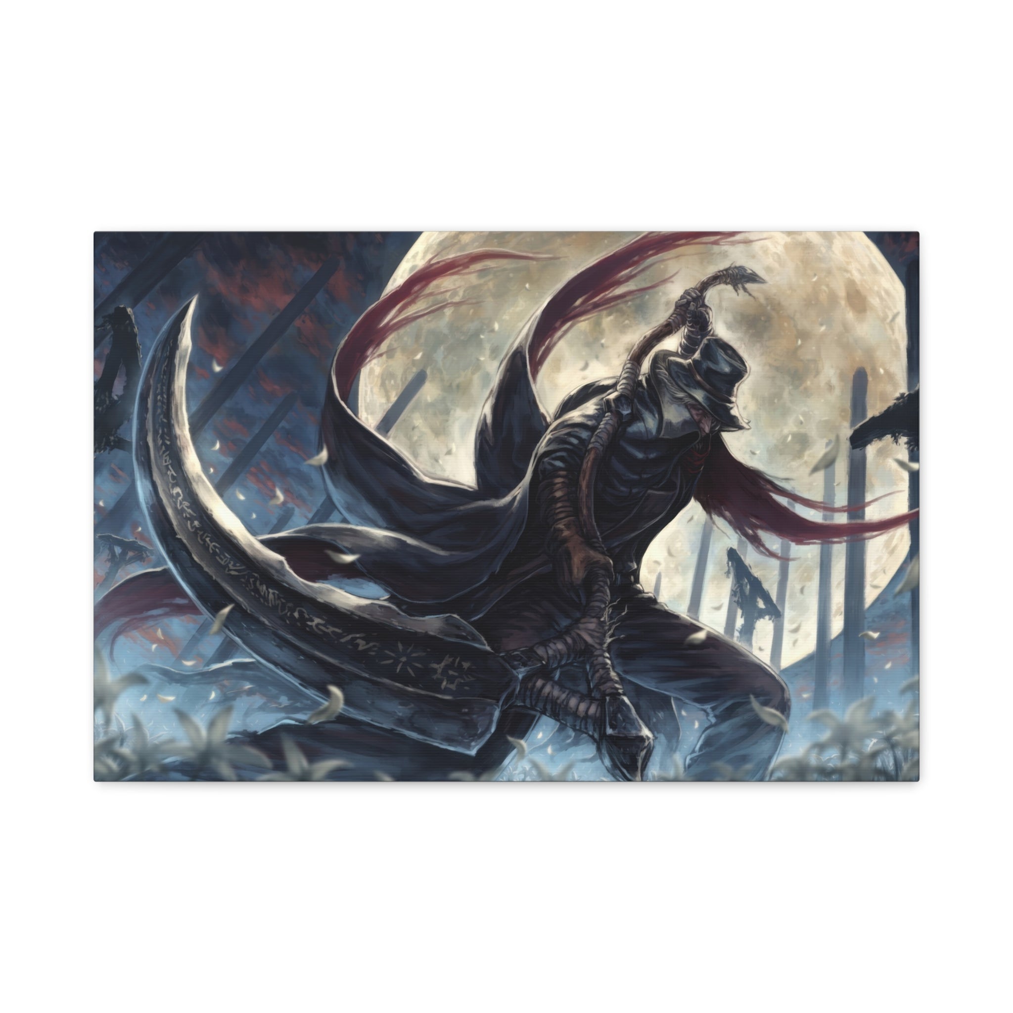 Bloodborne Gehrman The First Hunter Xlarge Canvas Wall Art — Stretched Home Decor, Game Wall Art Print