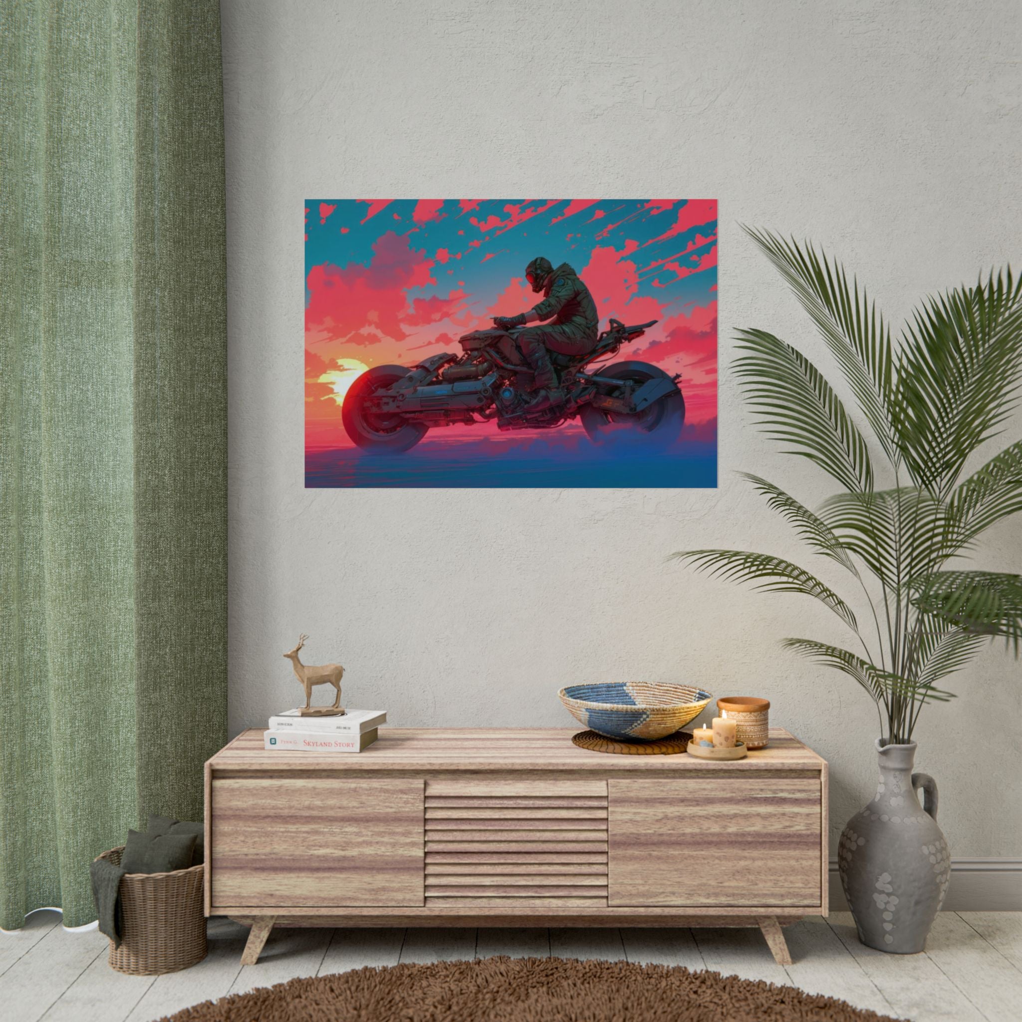 anime-poster-prints-anime-motorcycle-print-motorcycle-poster-sythawave-poster-home-decor-motorbike-artwork-cyberpunk-motorcyc