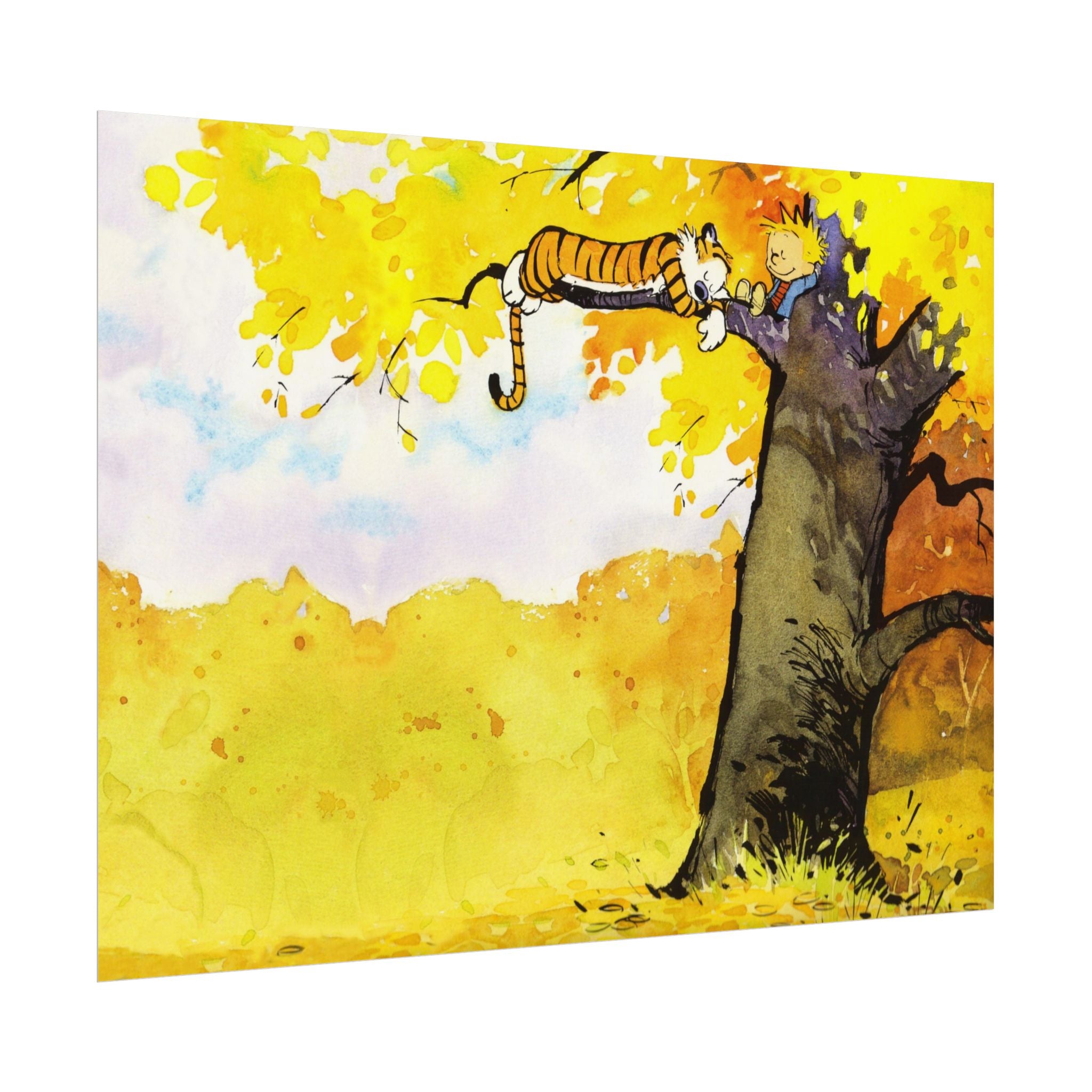 Calvin and Hobbes Poster Wall Art - Cartoon Wall Decor - Unique Birthday Gift for Fans - Timeless Comic Book Art