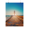 lighthouse-on-rock-poster-print-coastal-wall-art-nautical-decor-beach-house-decoration-seaside-wall-sunset-wall-decor