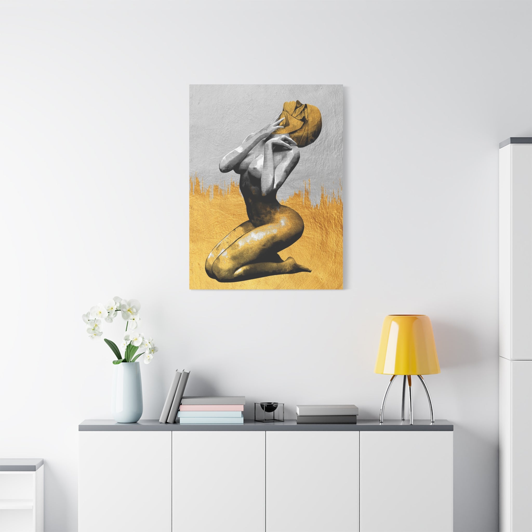 canvas-print-modern-art-nude-art-golden-decor-stretched-matte-canvas-wall-art-for-living-room-alternative-art-print-artwork