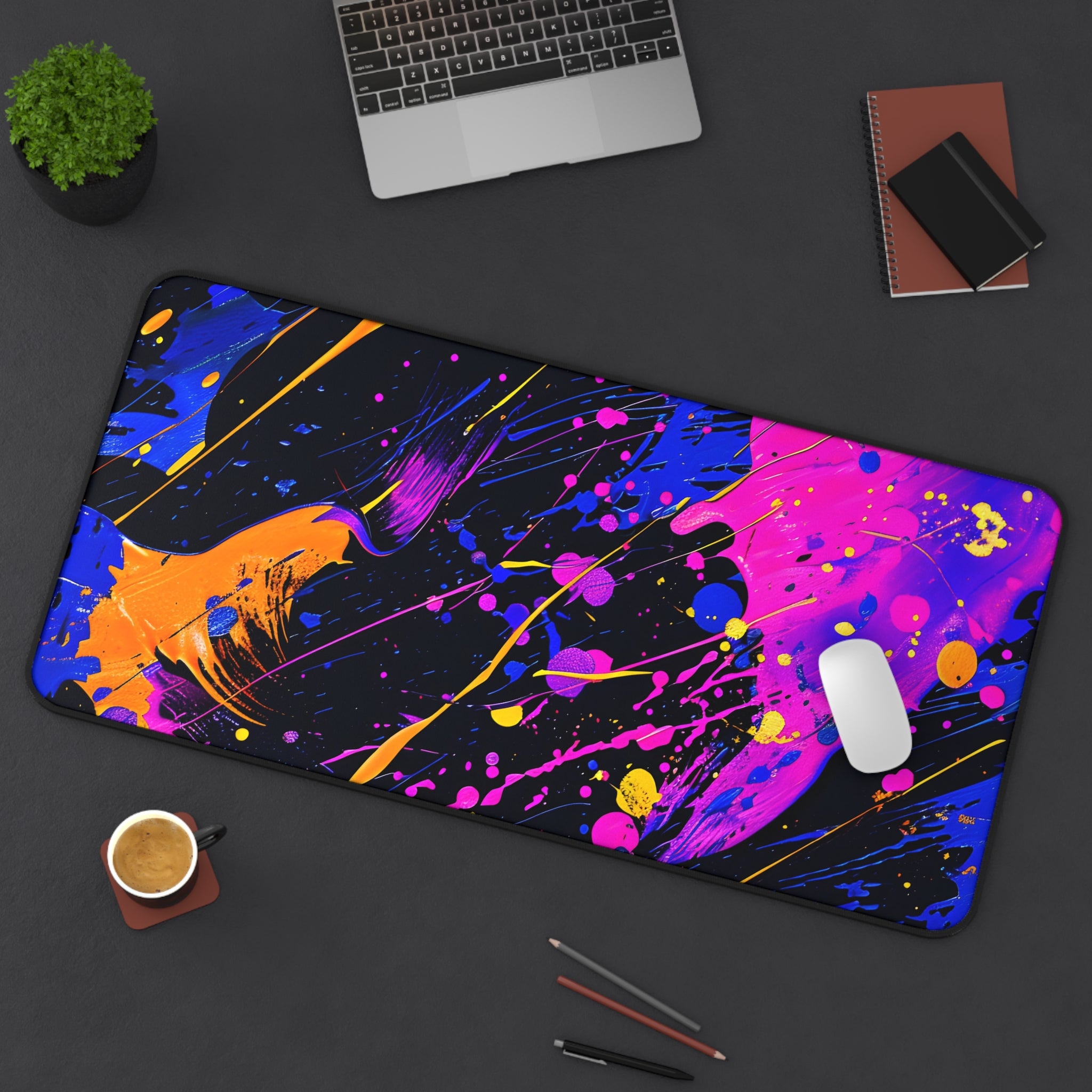 neon-abstract-paint-splatter-desk-mat-navy-pink-large-gaming-mouse-pad-colorful-work-from-home-desk-accessory-desk-blotter-1