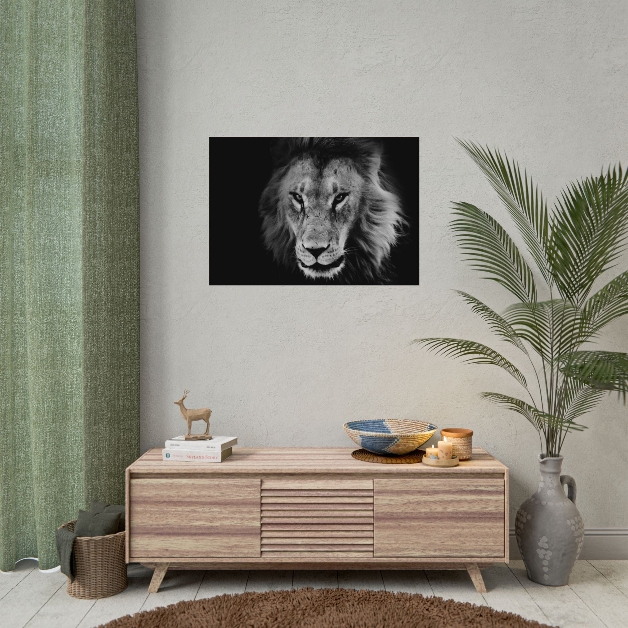 poster-print-lion-wall-art-black-and-white-living-room-decor-monochrome-art-lion-poster-jungle-animal-art-print-wildlife-safa