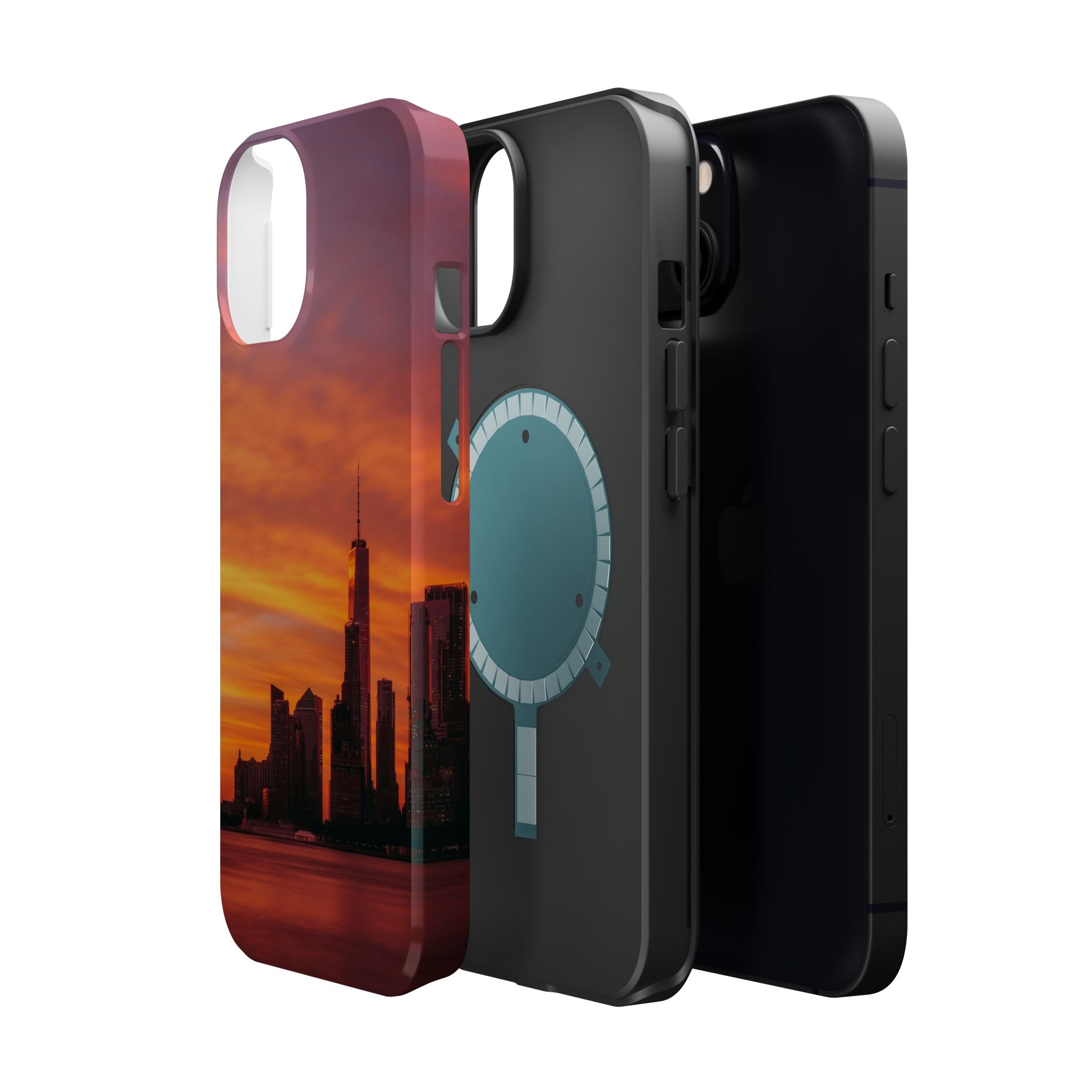 sunset-nyc-cityscape-magnetic-tough-case-durable-phone-protector-new-york-tough-case-gift-for-photographers-urban-aesthetic