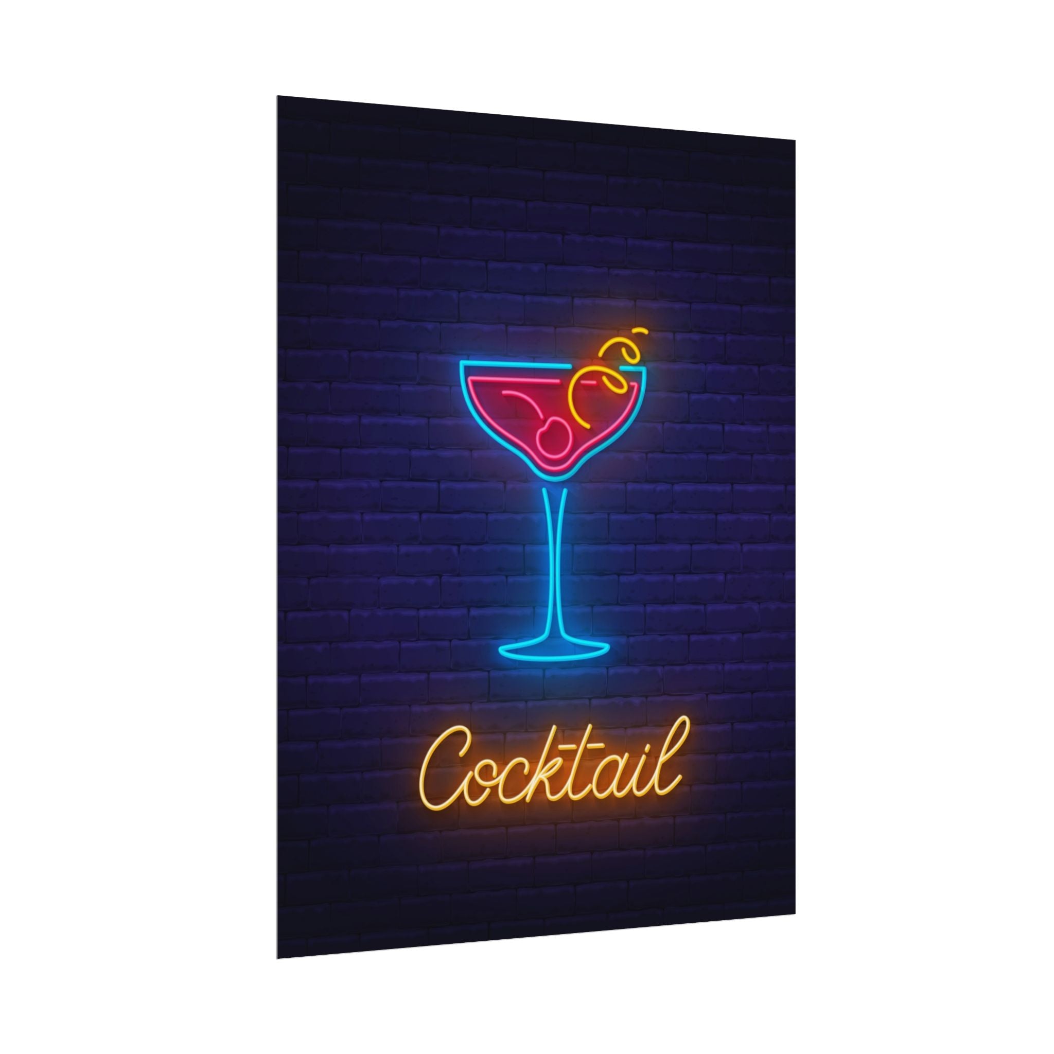 cocktail-neon-martini-poster-wall-art-decor-large-poster-artwork-cocktail-print-bar-decor-kitchen-wall-art