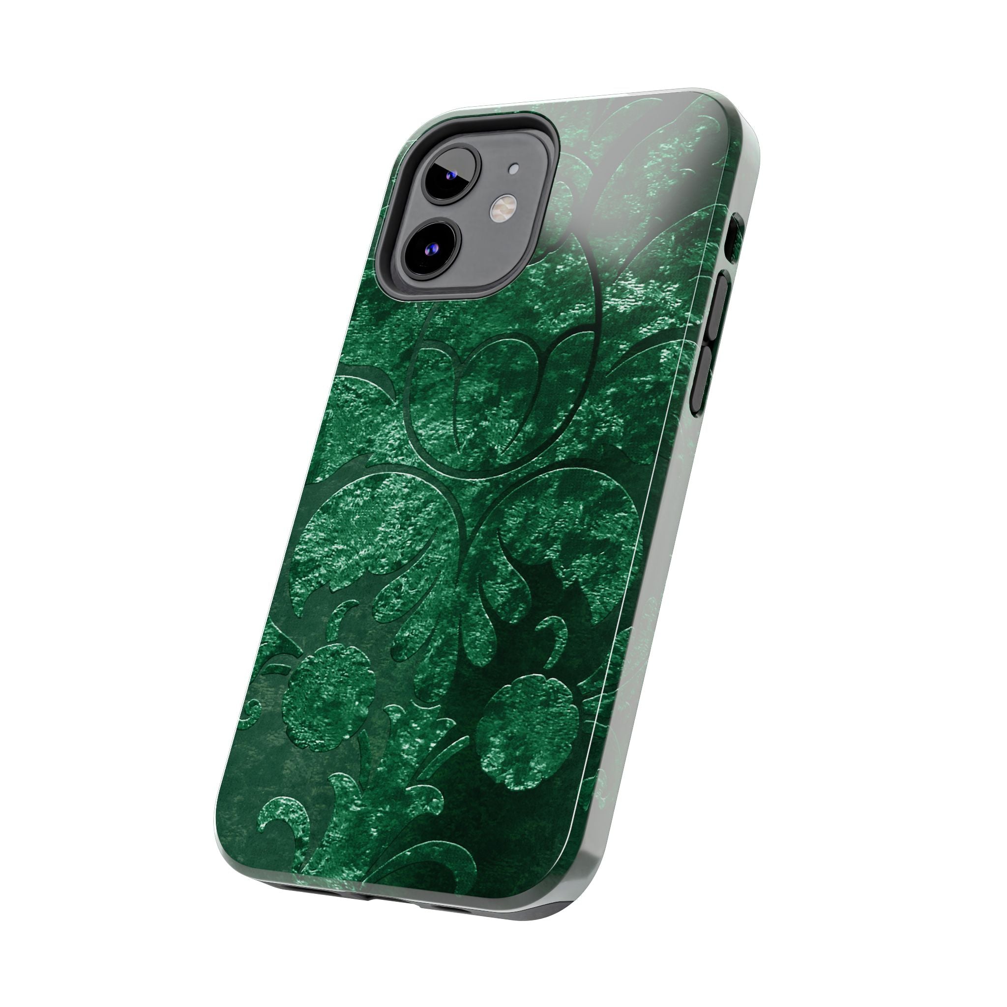 embossed-emerald-velvet-tough-iphone-case-protective-iphone-cover-heavy-duty-iphone-case-rugged-phone-case-durable-smartphone