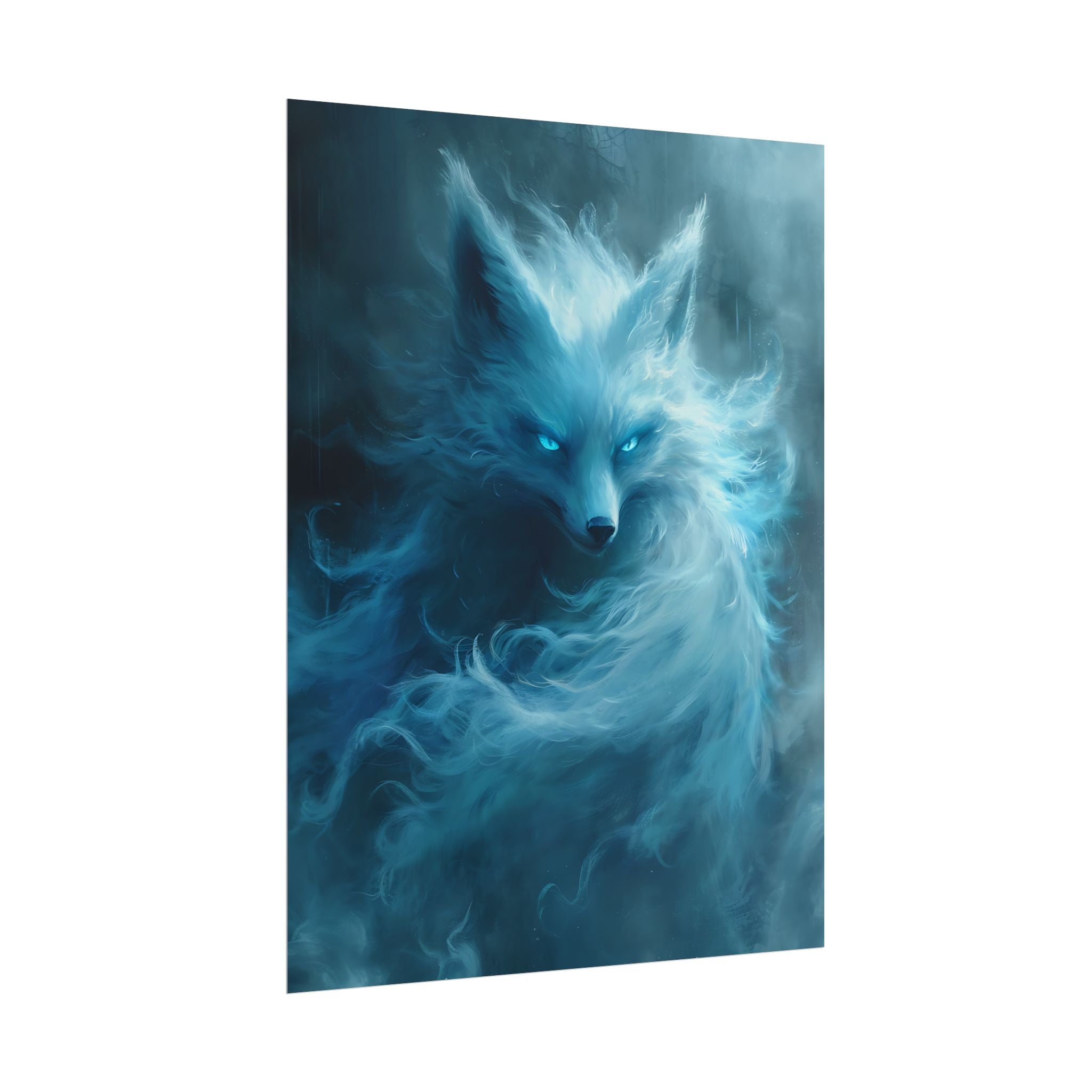 arctic-white-snow-fox-poster-print-fantasy-decor-wildlife-wall-art-home-decor-animal-lover-gift-anime-fantasy-gift