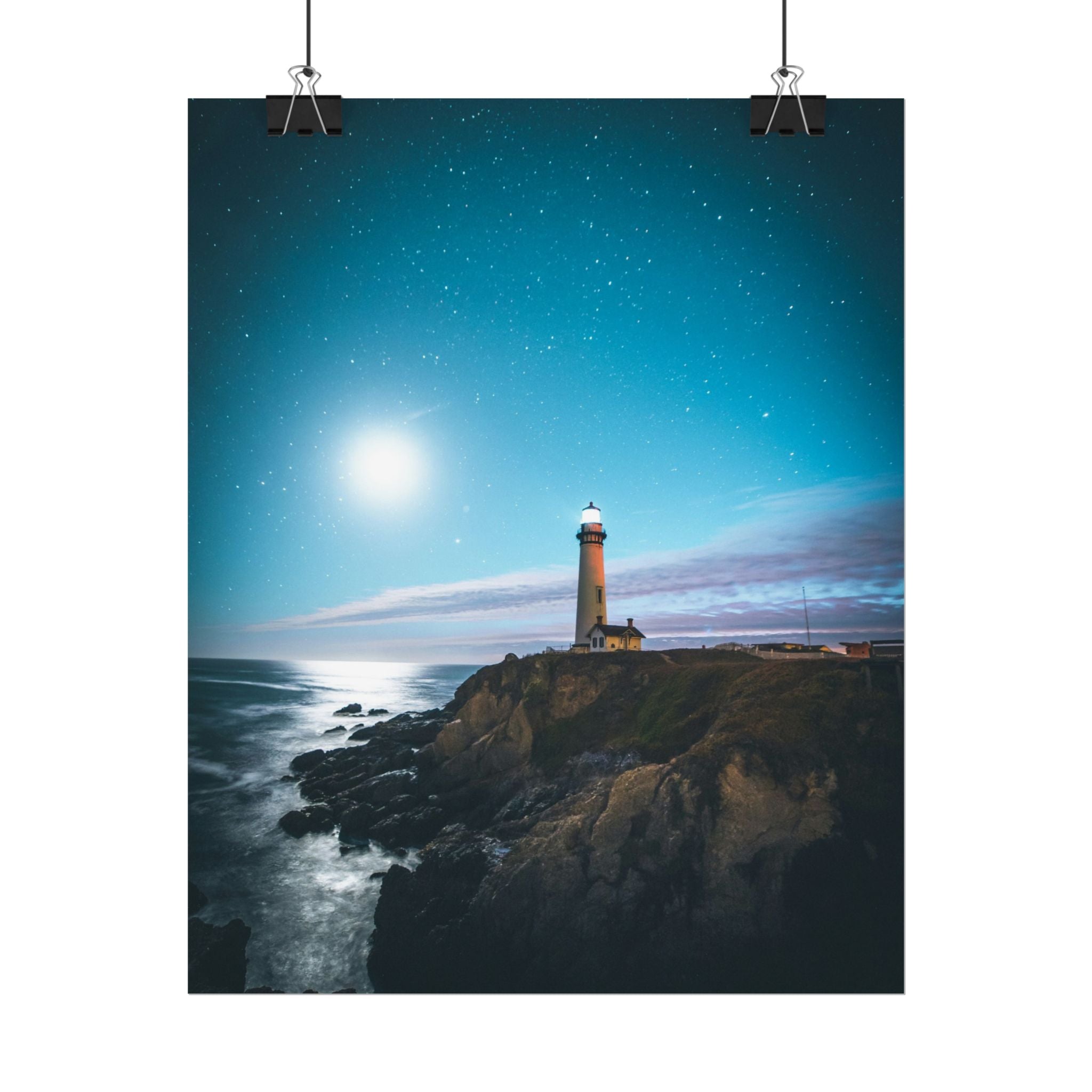 lighthouse-on-rock-poster-print-coastal-wall-art-nautical-wall-decor-beach-house-decoration-seaside-wall-ocean-wall-art