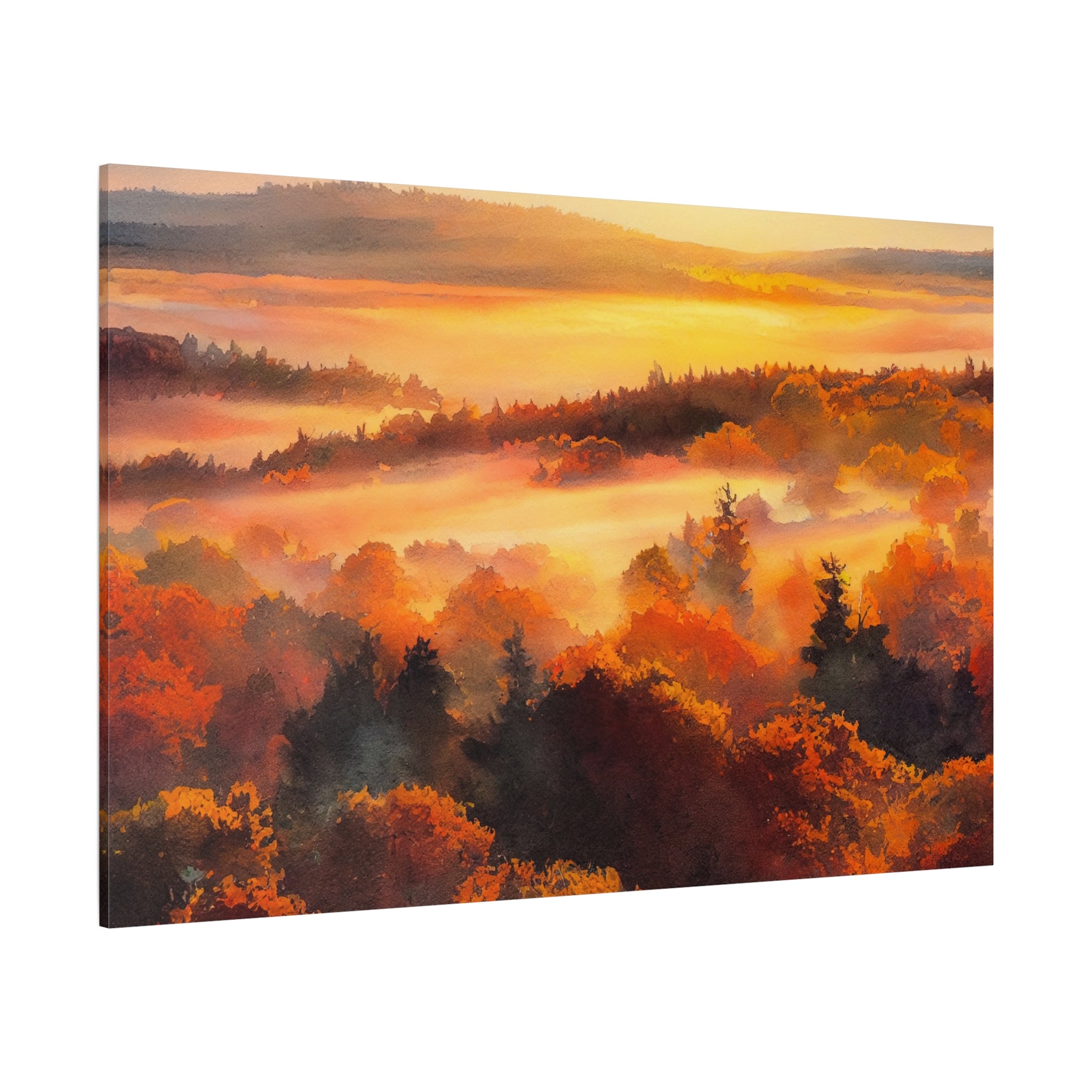 watercolor-fall-canvas-wall-art-fall-sunset-tree-print-stretched-matte-canvas-home-decor-autumn-decor-gift-for-nature-lovers
