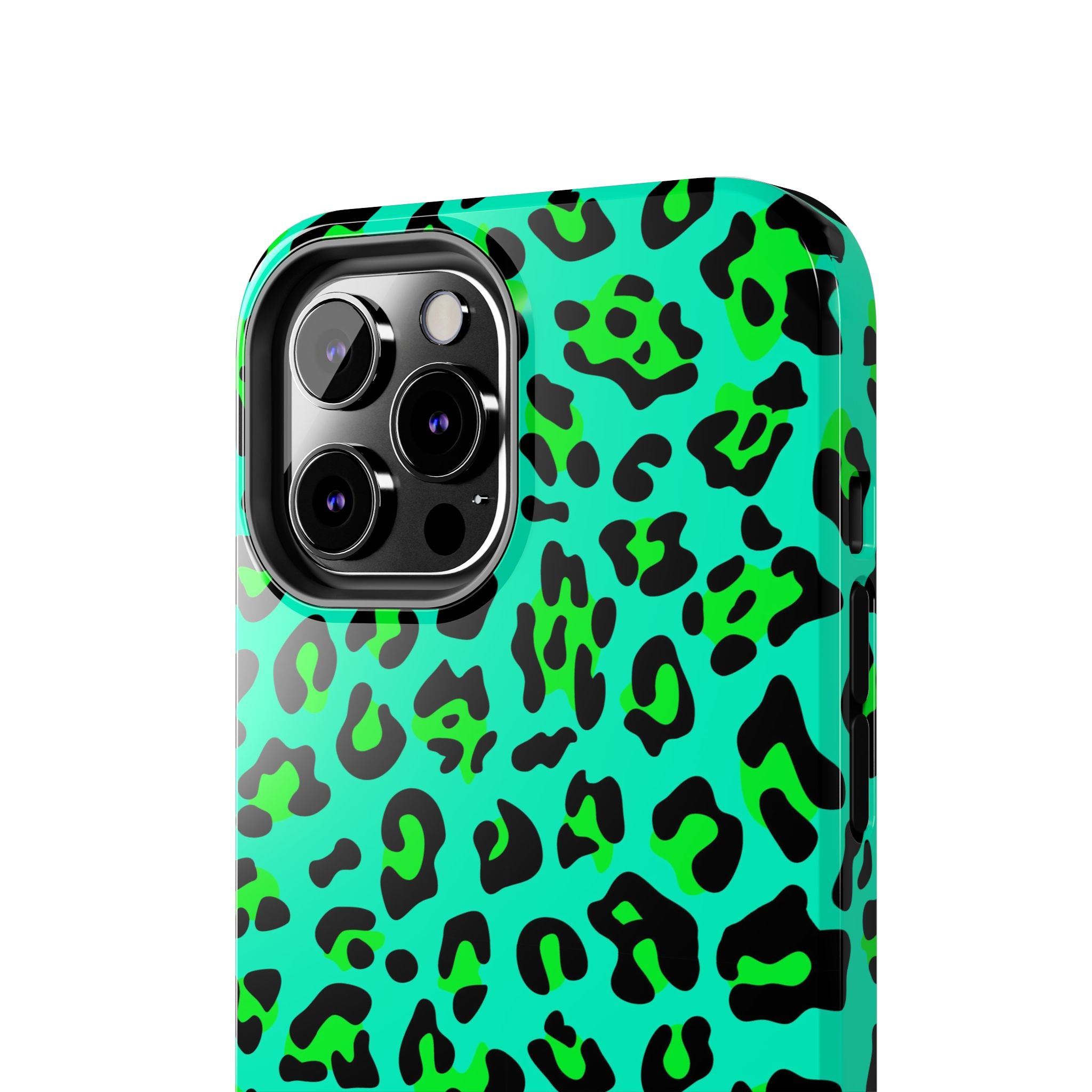 neon-green-teal-leopard-iphone-tough-case-stylish-phone-cover-protective-cellphone-case-trendy-smartphone-accessory-gift-for-