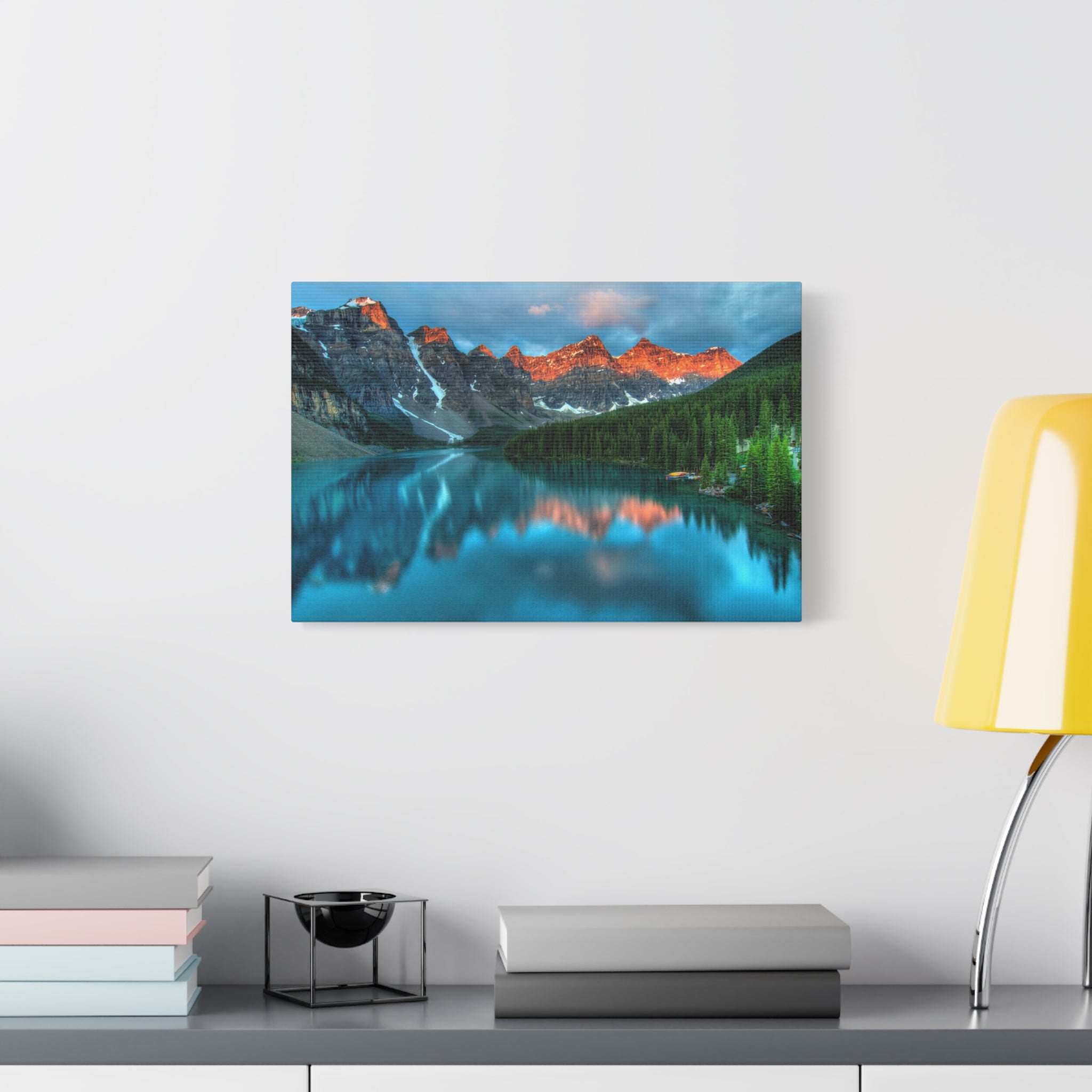 canvas-wall-art-mountain-sunrise-print-canadian-landscape-decor-matte-stretched-forest-scenery-nature-poster-home-office