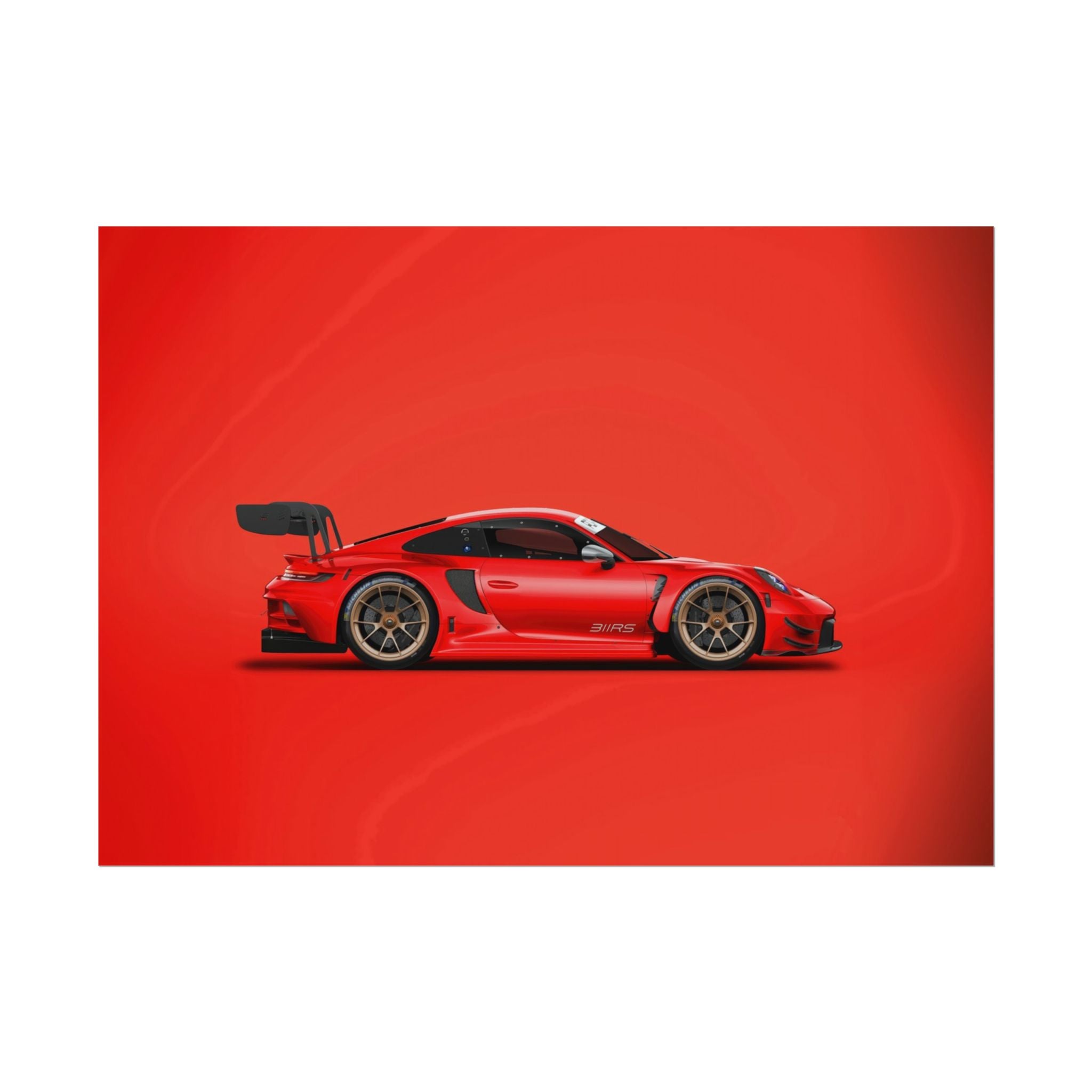 poster-print-wall-art-porsche-911-red-gt3r-red-supercar-poster-porsche-decor-rolled-poster-wall-art-hypercars-wall-decor