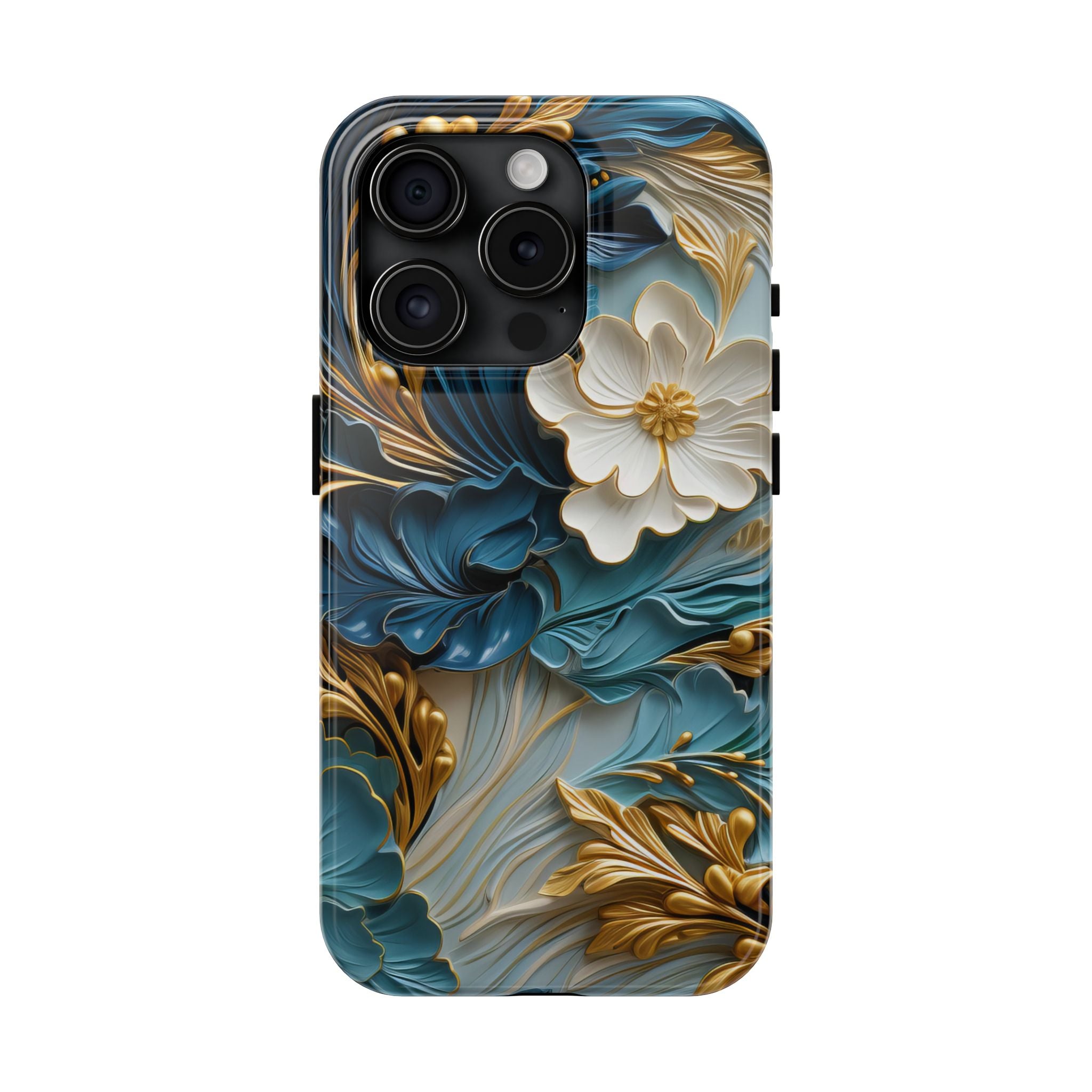 textured-art-nouveau-floral-tough-phone-case-cottagecore-iphone-case-unique-floral-phone-cover-vintage-style-iphone-case-prot