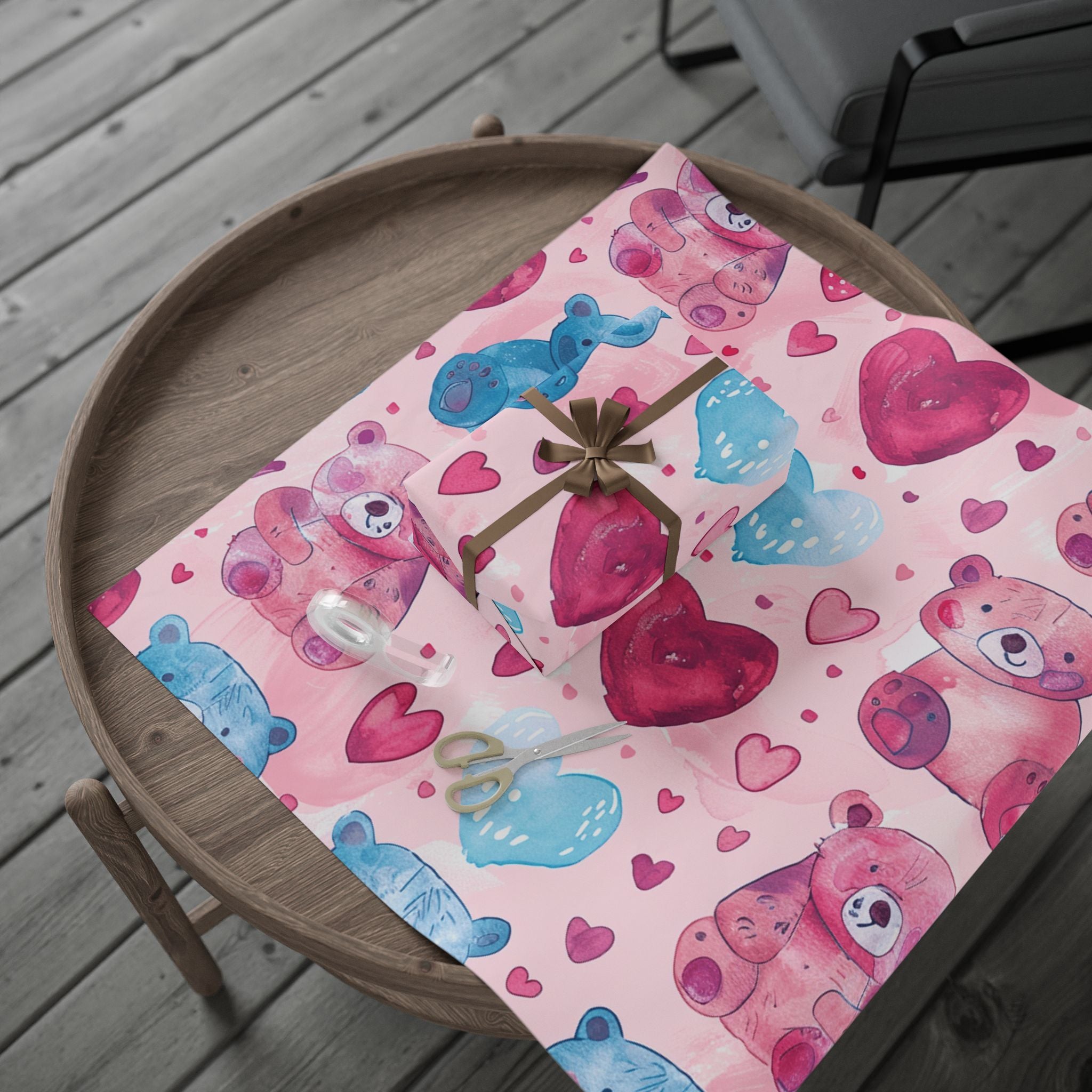 valentine-wrapping-papers-pink-teddy-bear-v-day-gift-wrap-holiday-present-accessories-love-theme-packaging-romantic-giftwrap-
