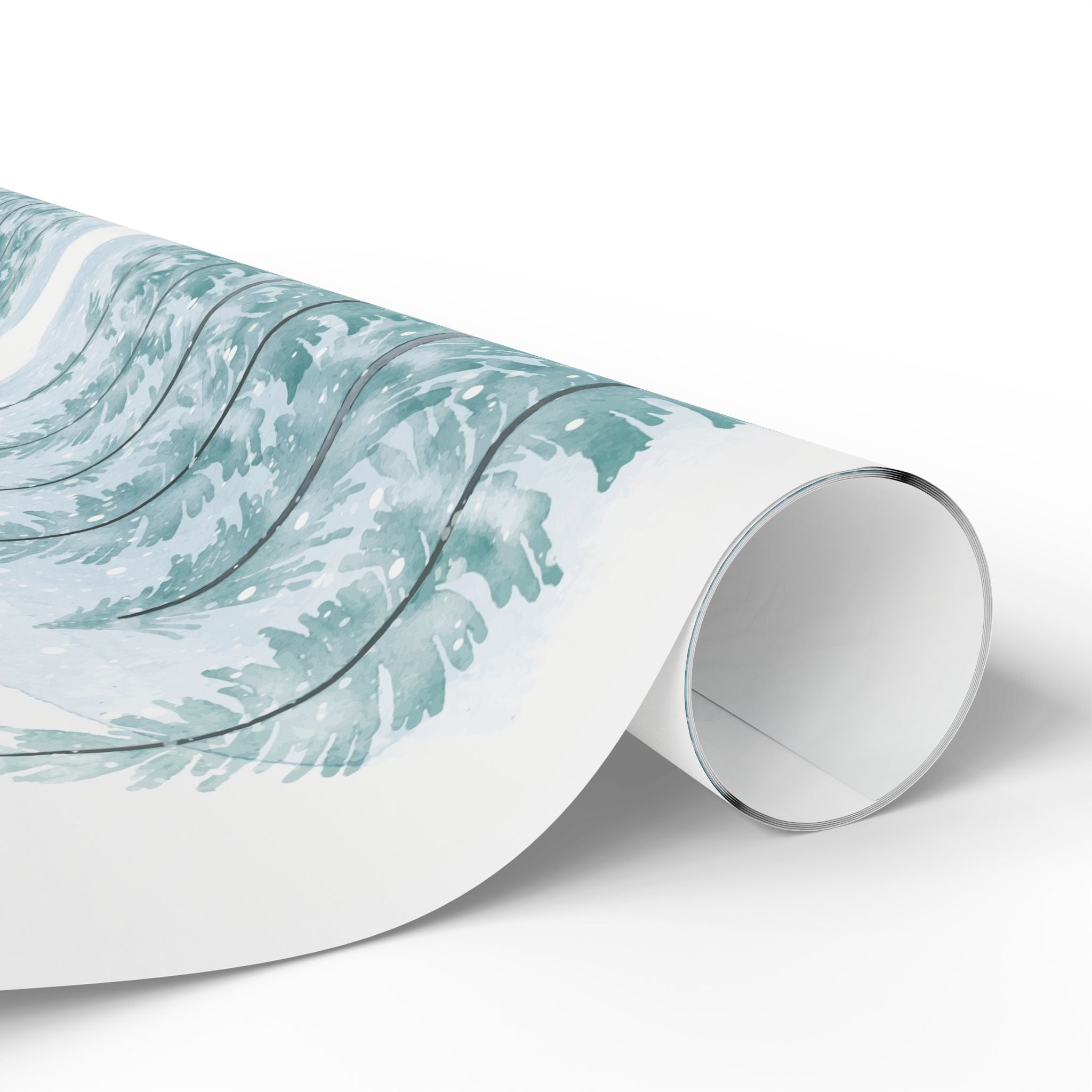 forest-pine-wrapping-paper-winter-holiday-gift-wrap-green-christmas-paper-festive-xmas-present-packaging-nature-theme-eco-fri