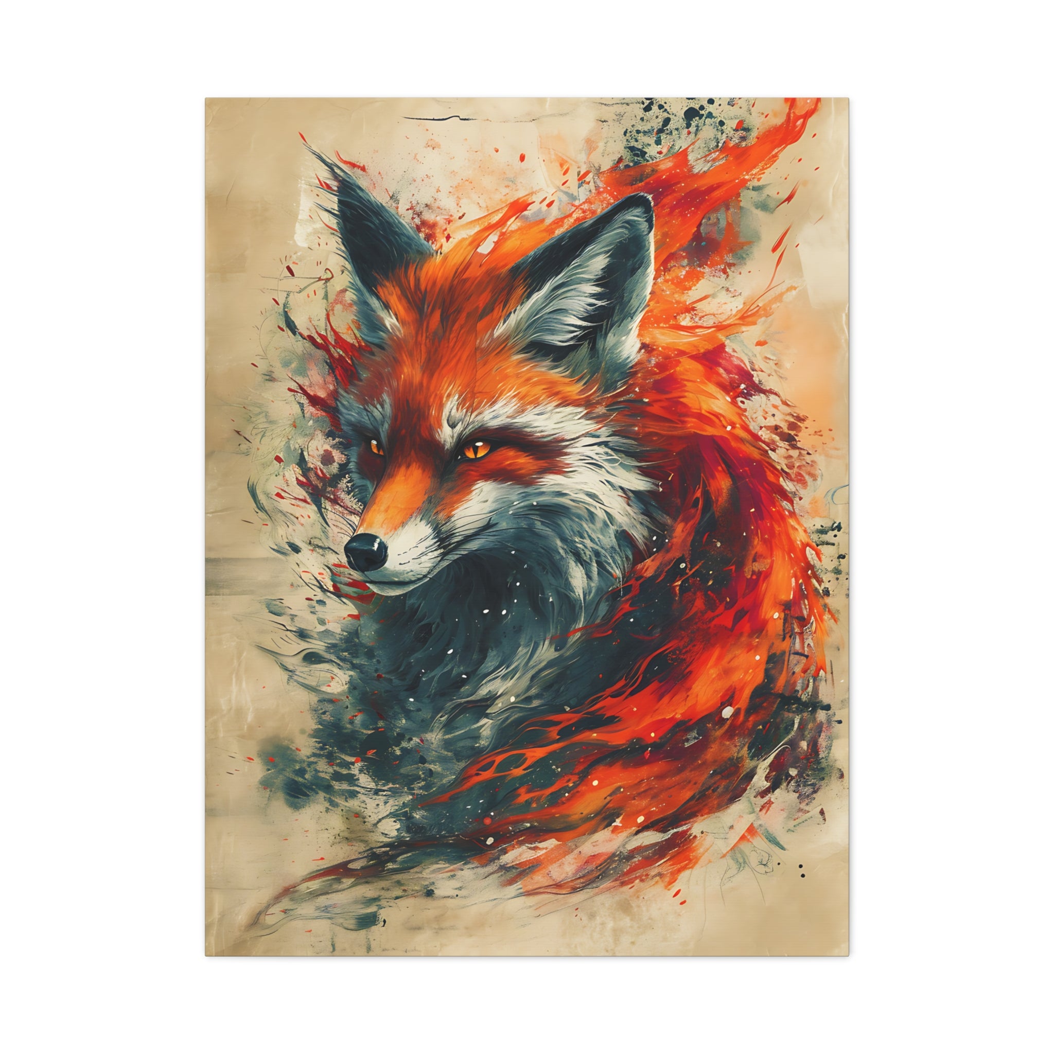 Red Fox Poster Print, Fantasy Wildlife Wall Art, Home Decor, Animal Lover Gift, Nature Print, Fantasy Art Decor, Poster Wall Art