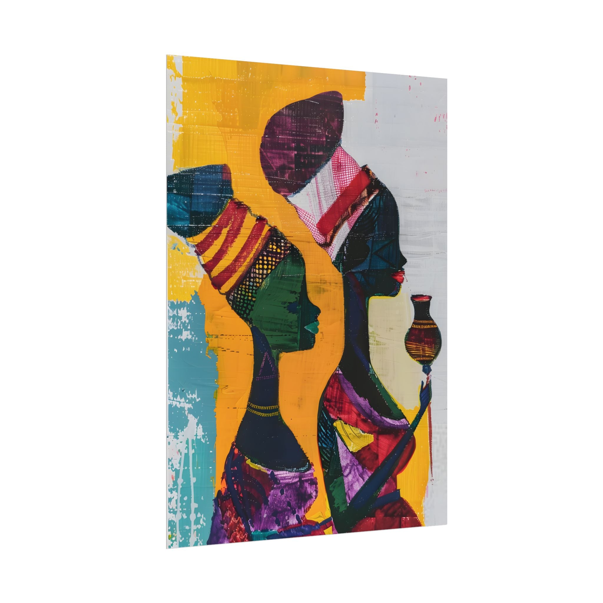 Traditional African Woman Poster Wall Art, African Portrait, Afrocentric, Tribal Home Art, Afro American Art, Ethnic Wall Decor