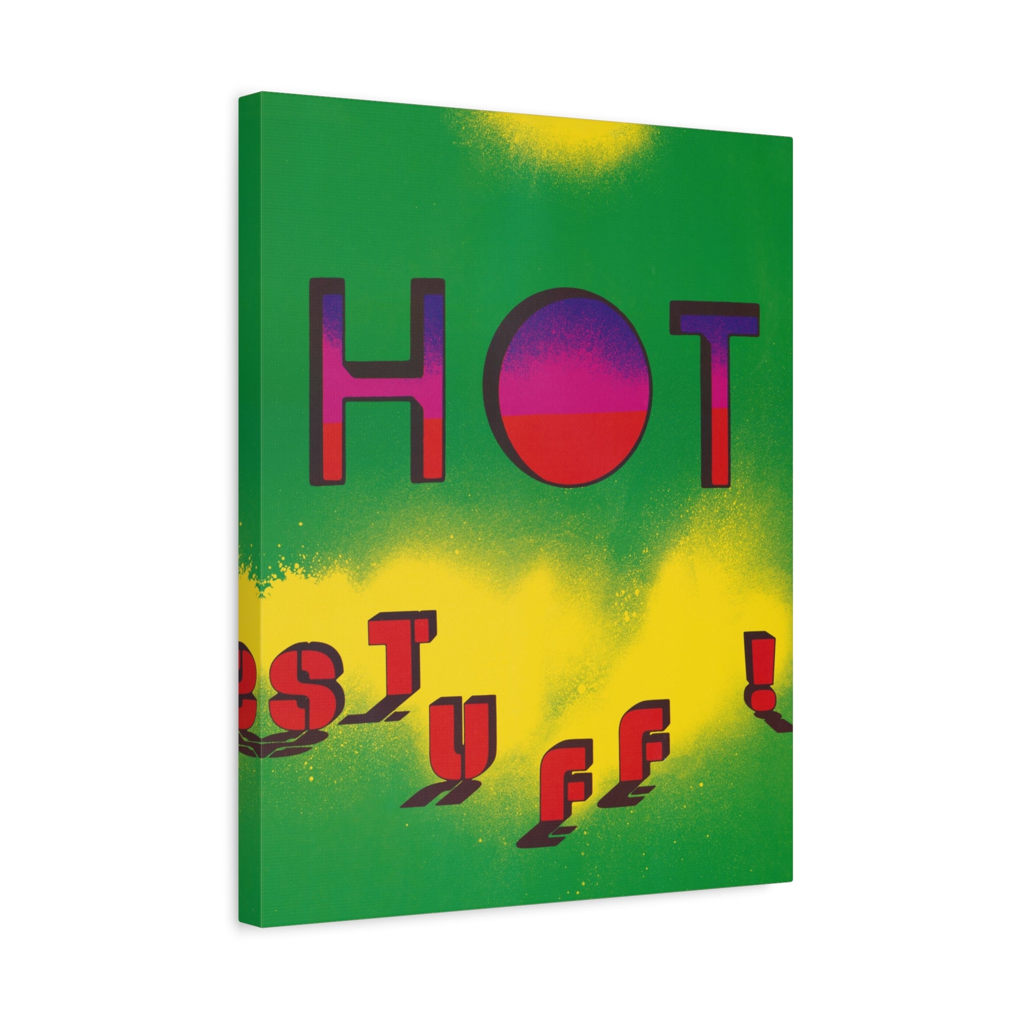 hot-stuff-canvas-wall-art-pop-art-poster-retro-motivational-print-lanny-sommese-design-matte-stretched-canvas