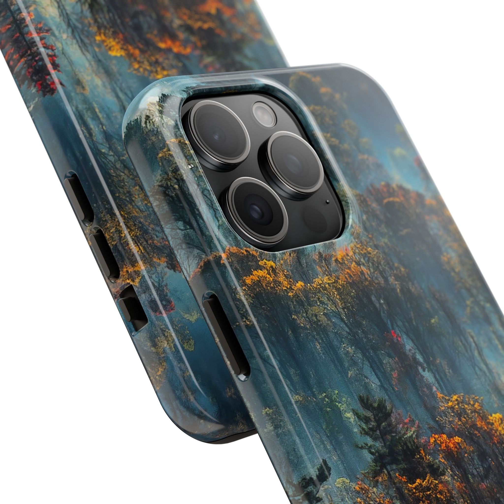 iphone-tough-case-misty-forrest-foggy-fall-iphone-covers-protective-smartphone-cover-nature-lover-gift-adventure-accessory