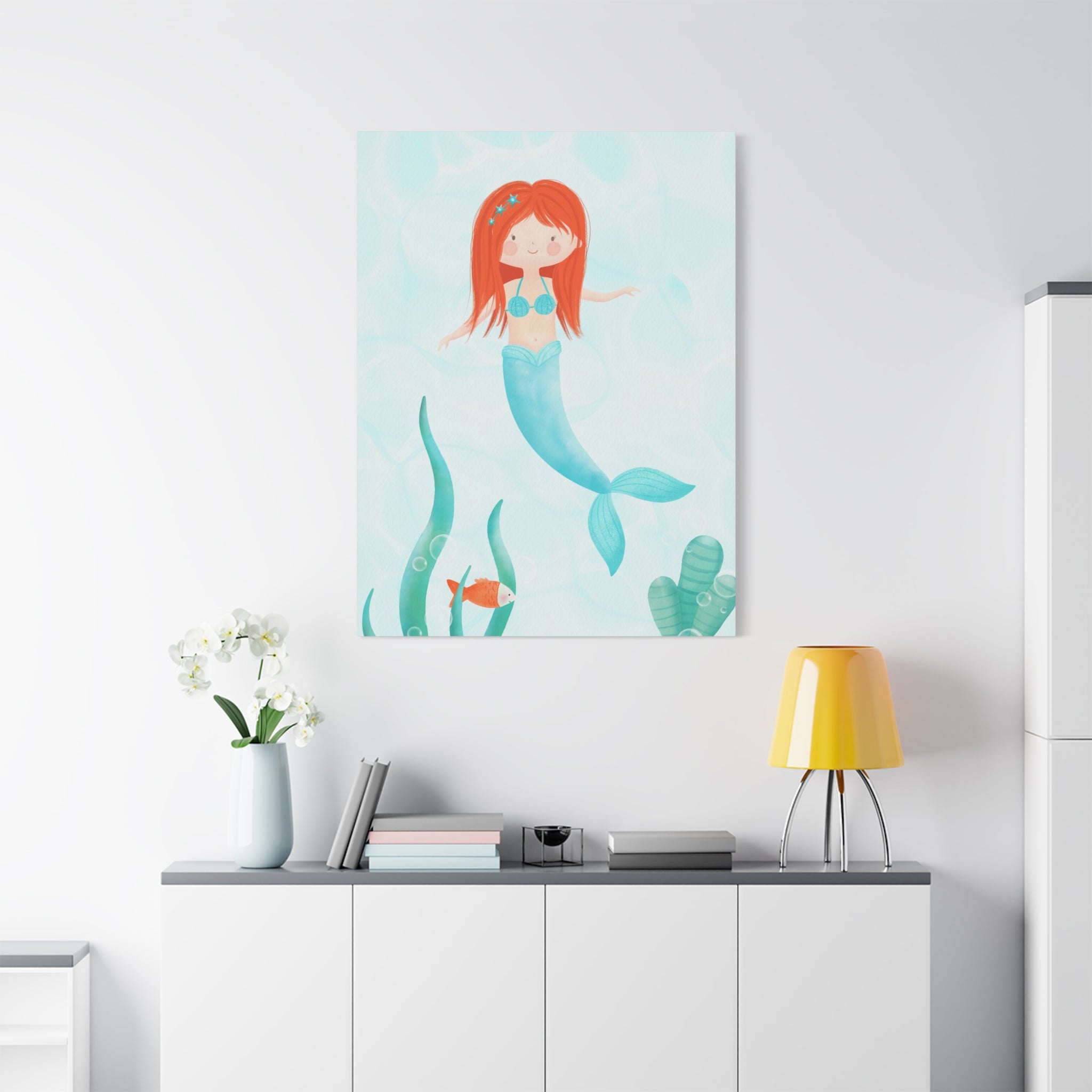 canvas-wall-art-cute-blue-mermaid-nursery-decor-blue-mermaid-print-nursery-art-cute-blue-mermaid-decoration-baby-nursery-merm
