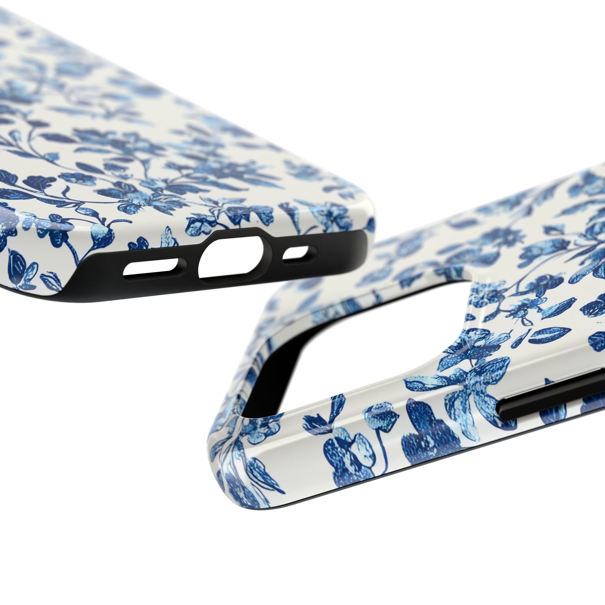 french-toile-floral-tough-phone-case-blue-phone-cover-protective-iphone-case-hard-shell-cellphone-case-vintage-design-phone-c
