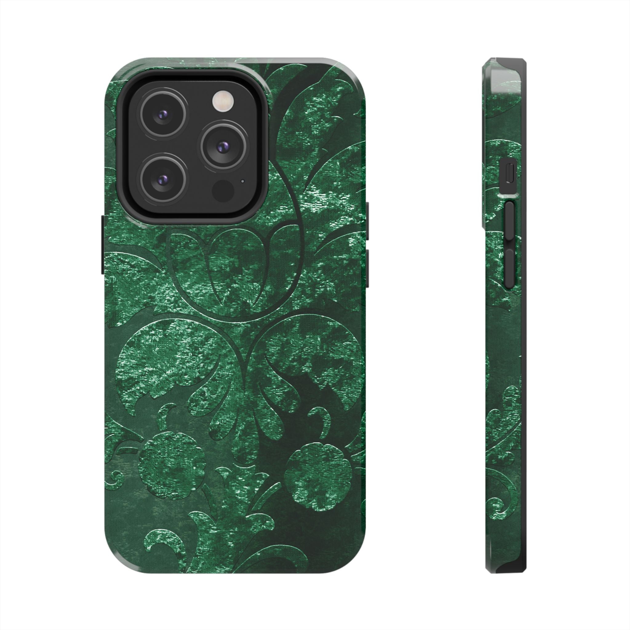 embossed-emerald-velvet-tough-iphone-case-protective-iphone-cover-heavy-duty-iphone-case-rugged-phone-case-durable-smartphone