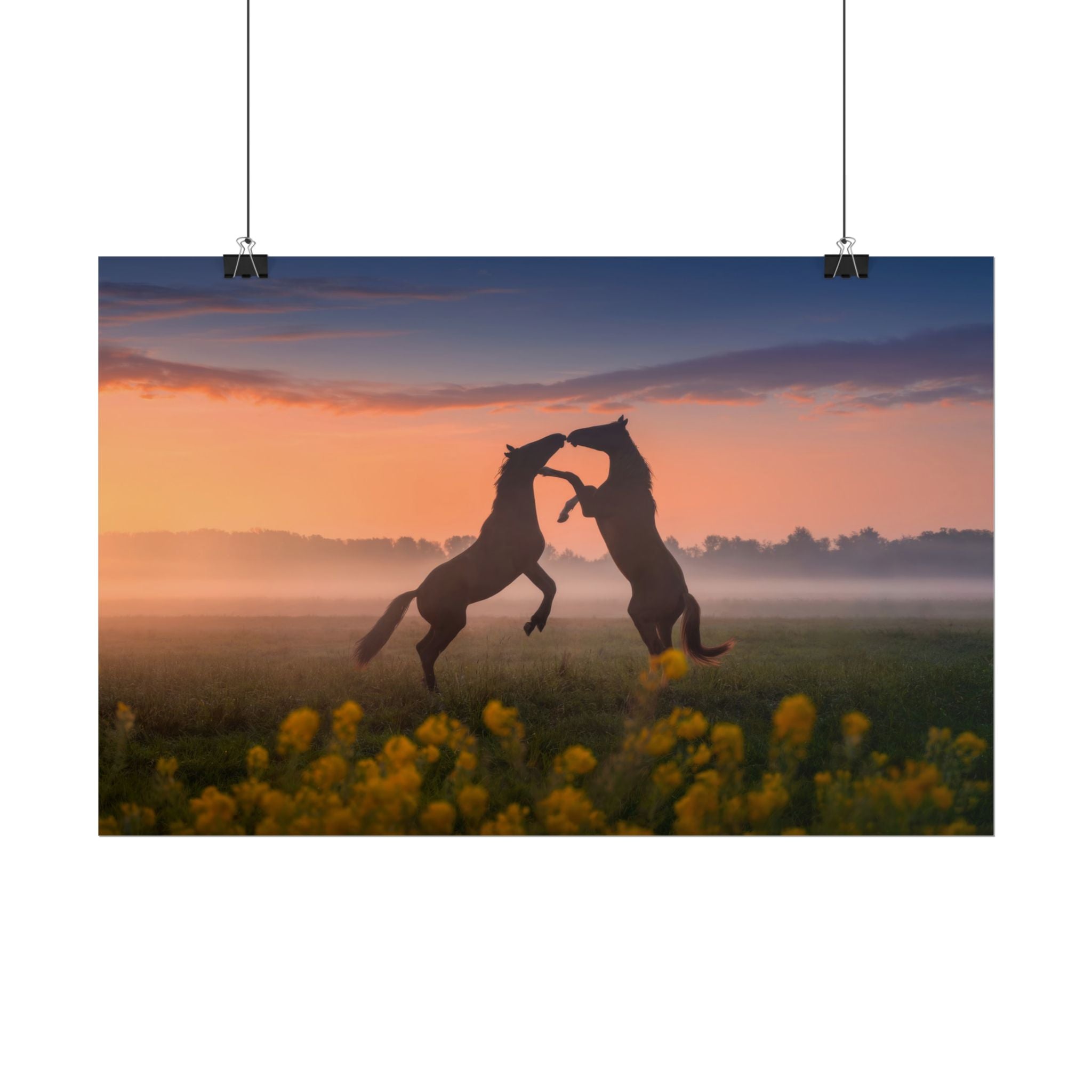 wild-rising-horses-poster-print-field-of-flowers-decor-home-decor-farmhouse-wall-decor-nature-wall-art-horse-Poster-print-mus