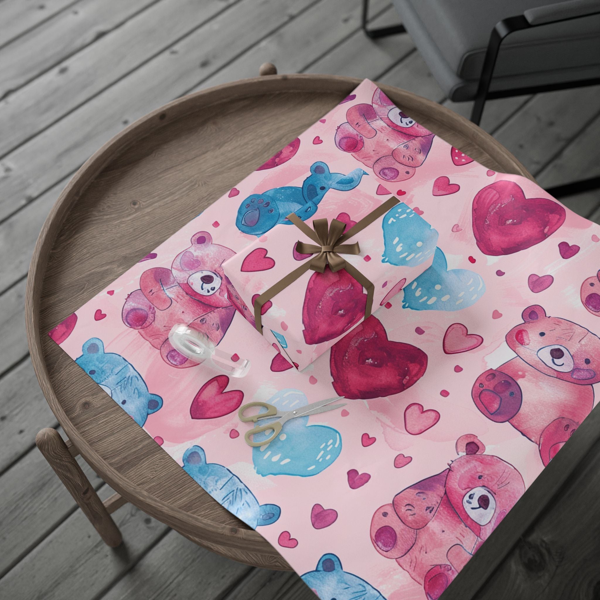 valentine-wrapping-papers-pink-teddy-bear-v-day-gift-wrap-holiday-present-accessories-love-theme-packaging-romantic-giftwrap-