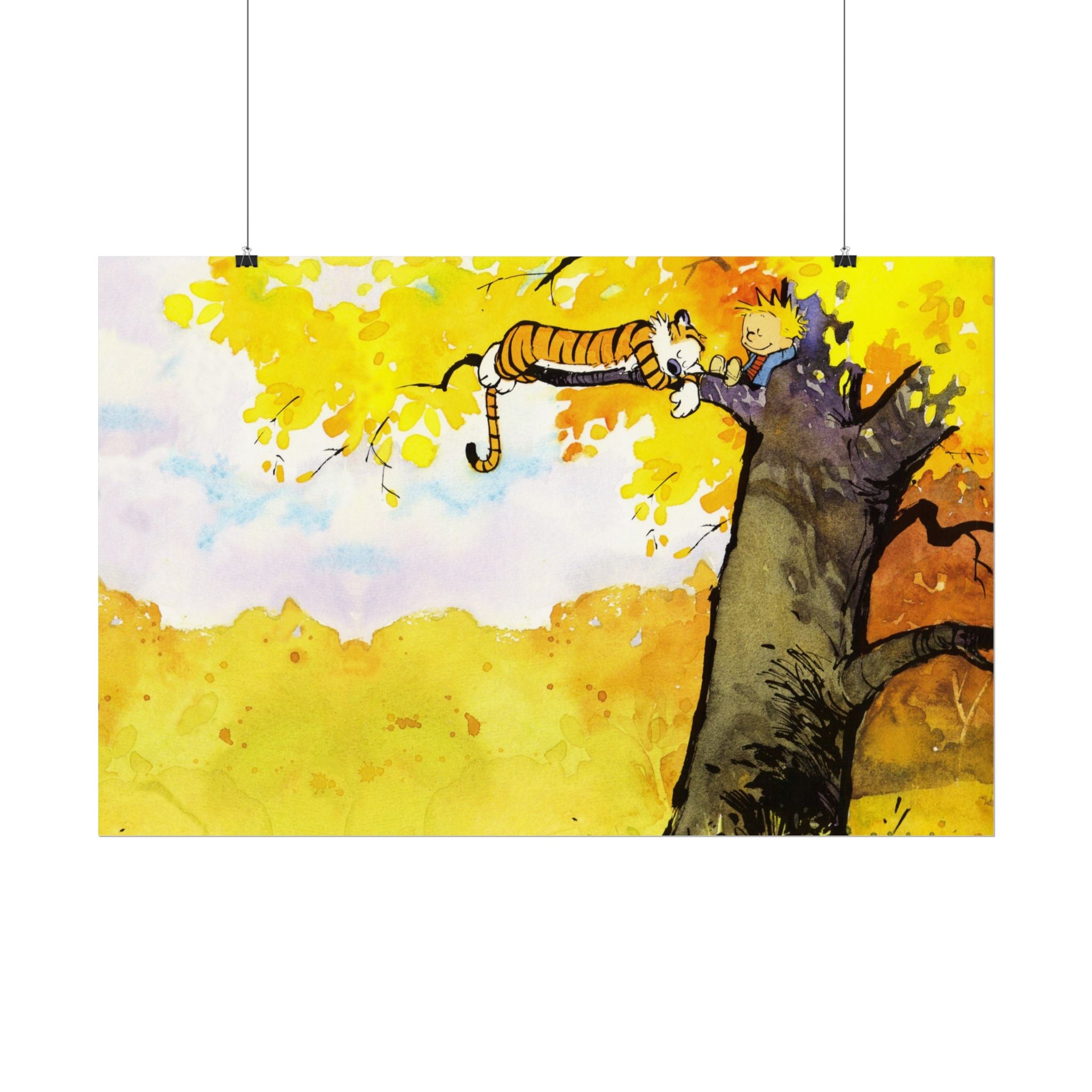 Calvin and Hobbes Poster Wall Art - Cartoon Wall Decor - Unique Birthday Gift for Fans - Timeless Comic Book Art