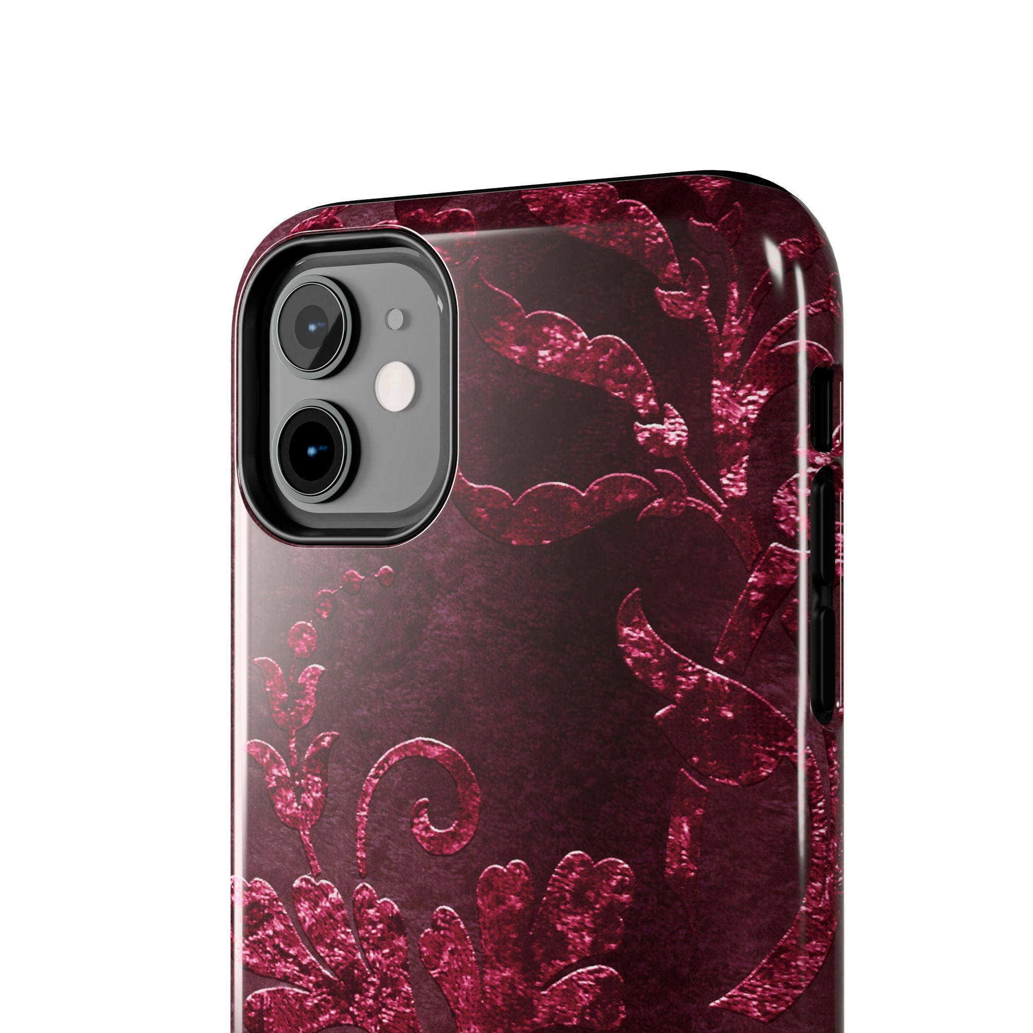embossed-burgundy-velvet-tough-iphone-case-protective-iphone-cover-heavy-duty-iphone-case-rugged-phone-case-durable-smartphon