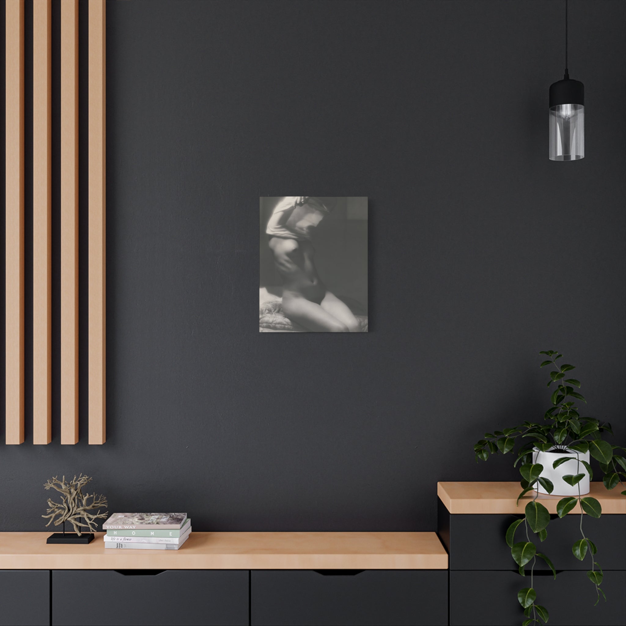 canvas-print-vor-dem-schlafen-gehen-by-michael-heumuller-black-and-white-photography-nude-art-wall-decor-stretched-canvas-art