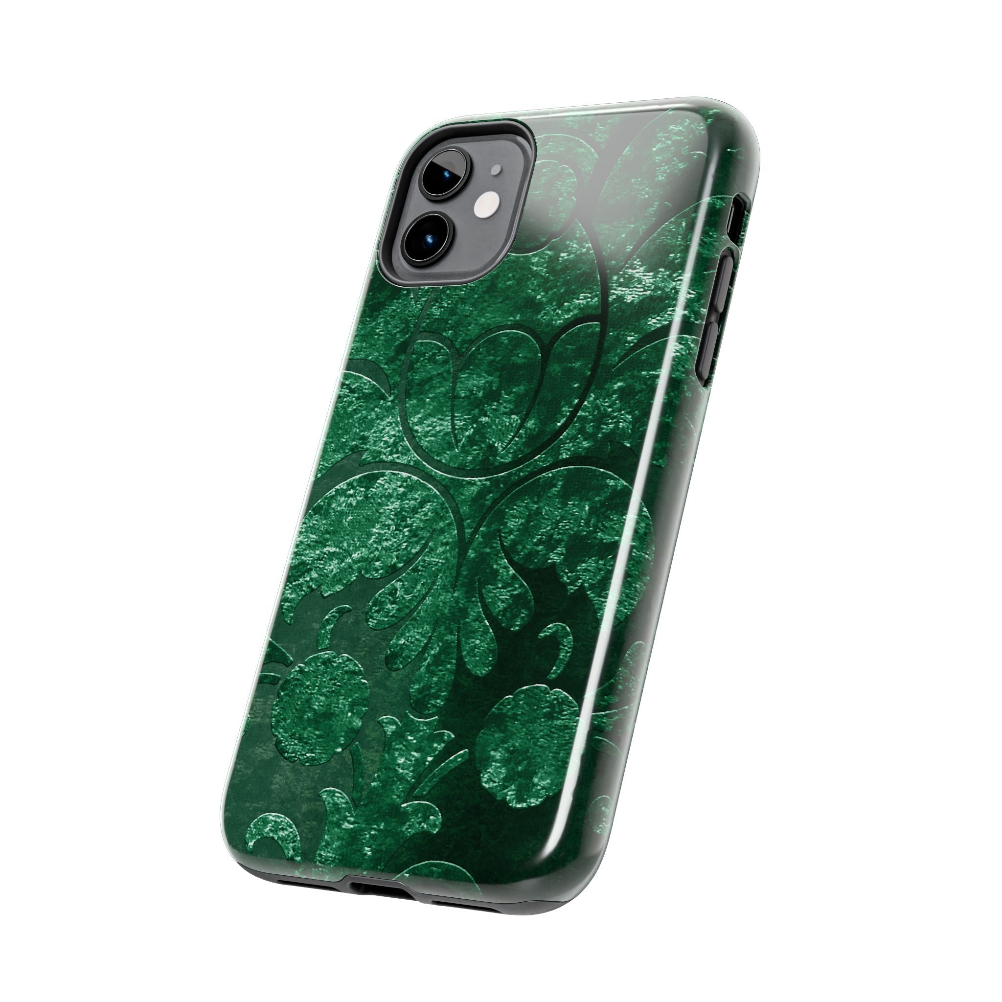 embossed-emerald-velvet-tough-iphone-case-protective-iphone-cover-heavy-duty-iphone-case-rugged-phone-case-durable-smartphone