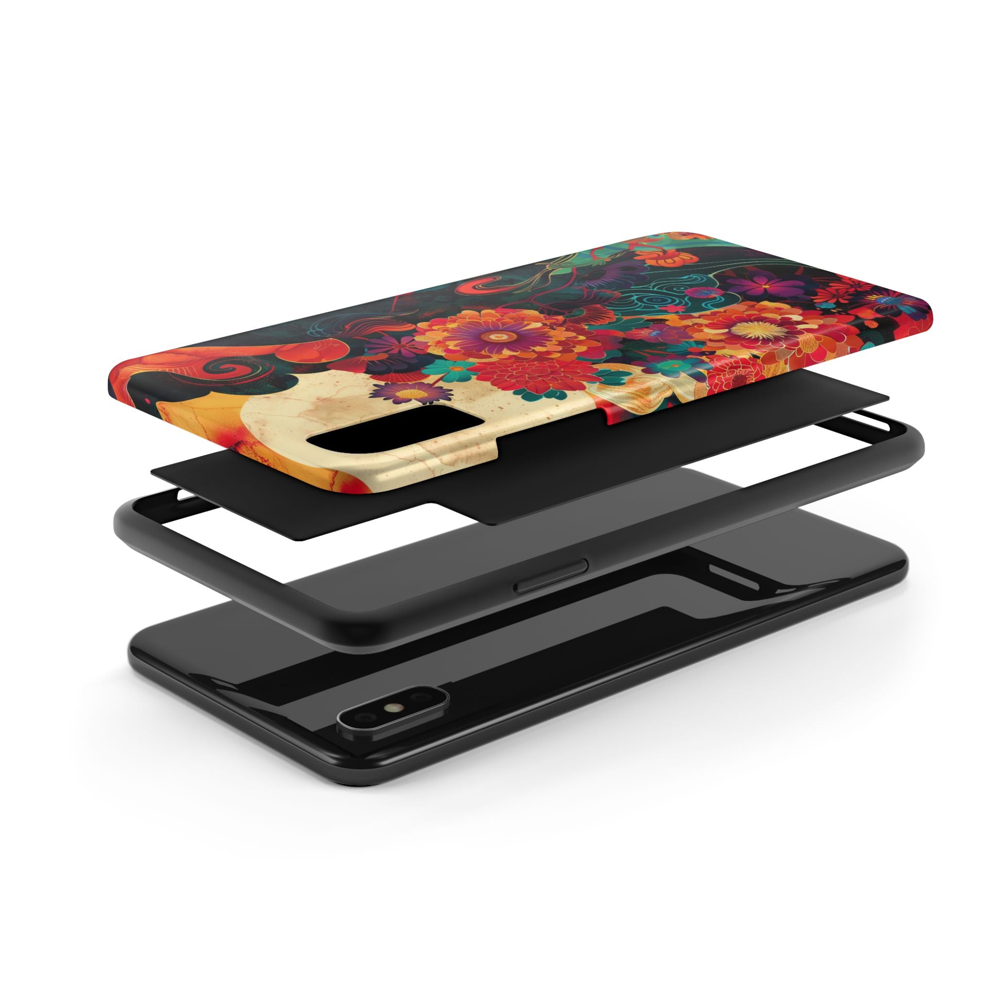 iphone-tough-case-retro-japanese-flowers-floral-phone-cover-vintage-japanese-style-protective-phone-case-asian-floral-design-