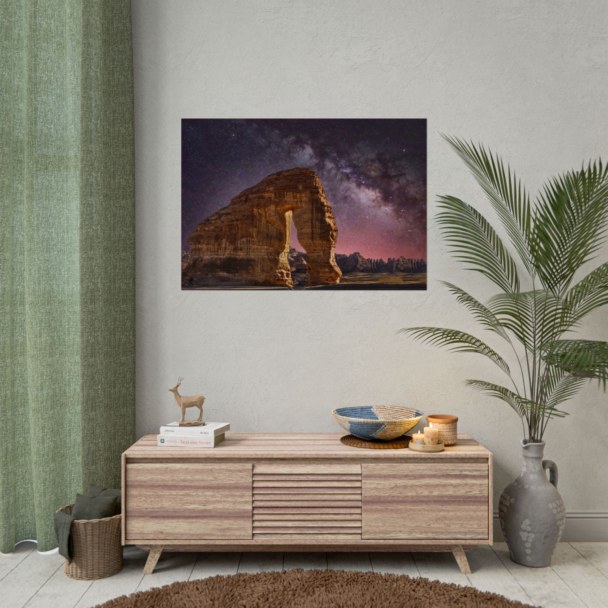 desert-landscape-poster-print-milky-way-poster-wall-art-milky-way-decor-artwork-unique-home-decor-starry-night-picture