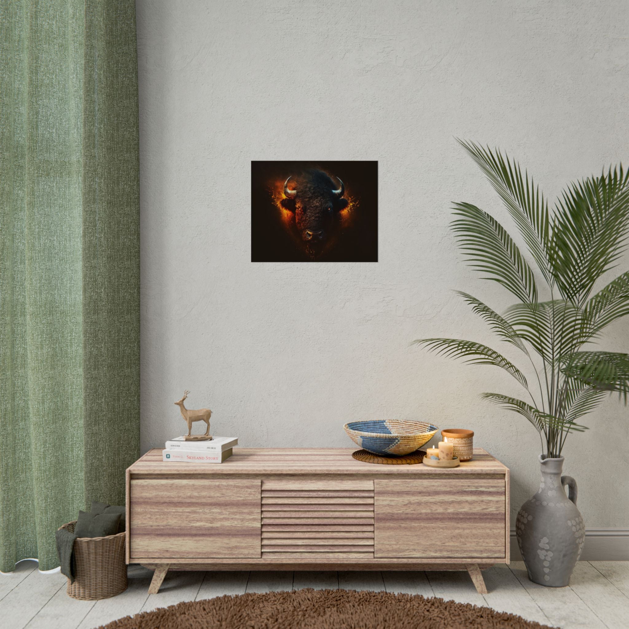 bison-art-poster-wall-decor-buffalo-gift-wildlife-home-decoration-western-bison-wall-art-nature-lover-gift-farm-house-wall-de