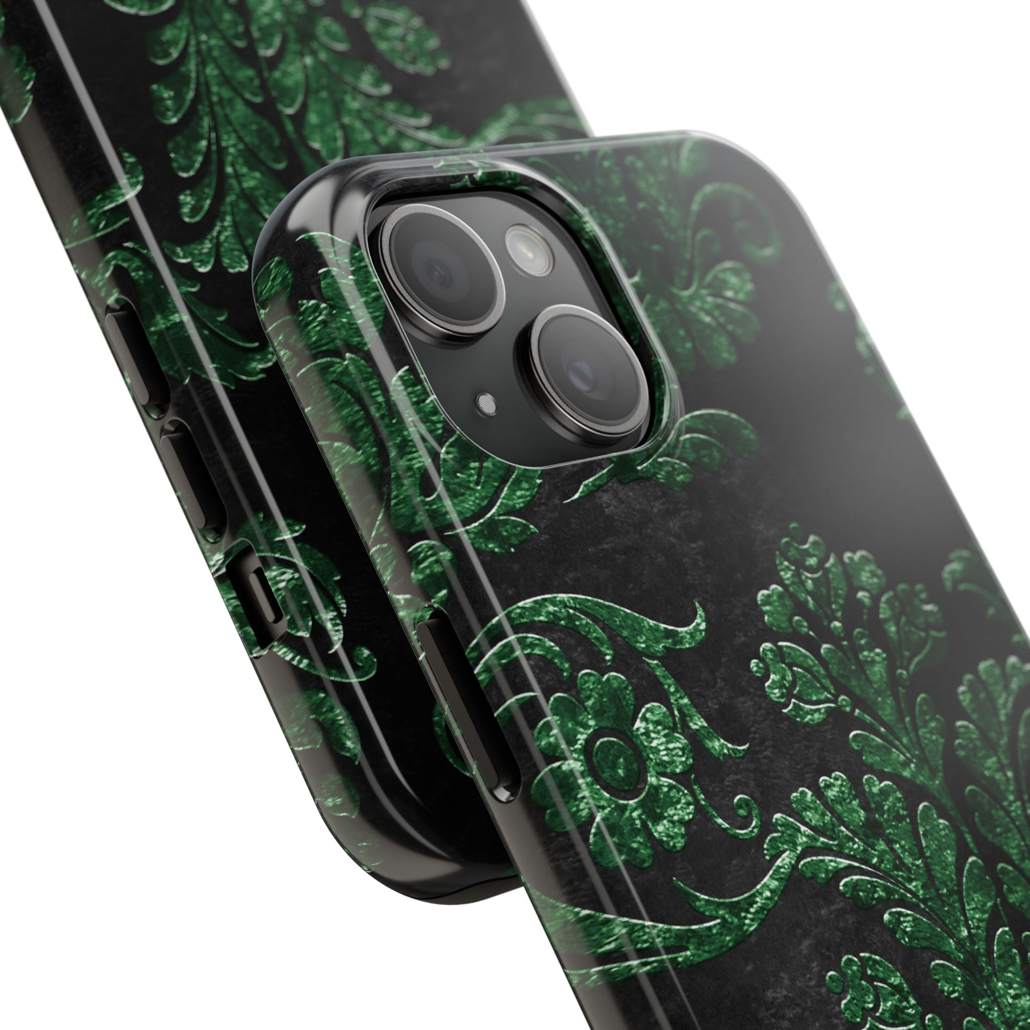 embossed-emerald-velvet-tough-iphone-case-protective-iphone-cover-heavy-duty-iphone-case-rugged-phone-case-durable-smartphone