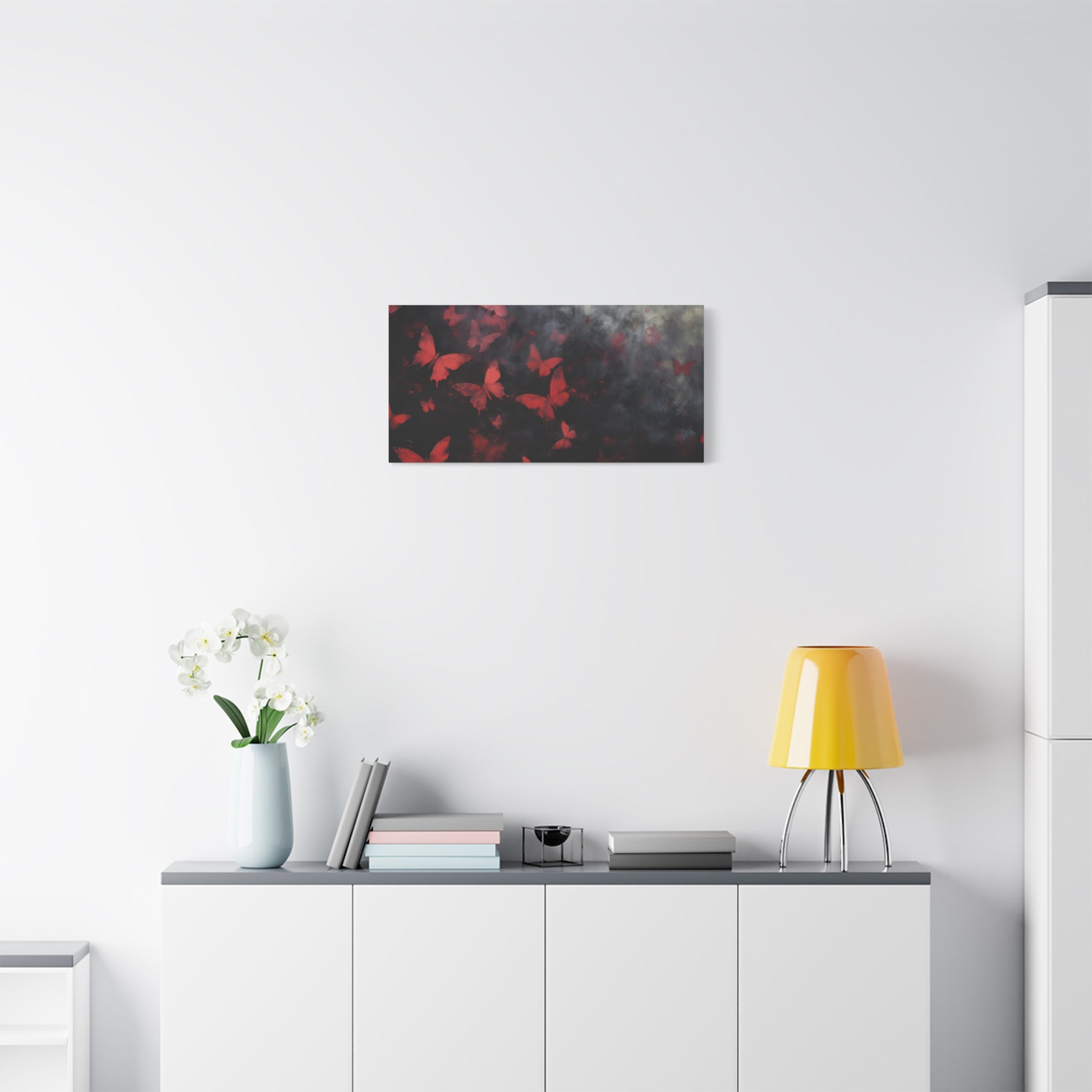 canvas-print-red-butterfly-brush-strokes-elegant-living-room-decor-housewarming-gift-canvas-wall-art-abstract-paintings