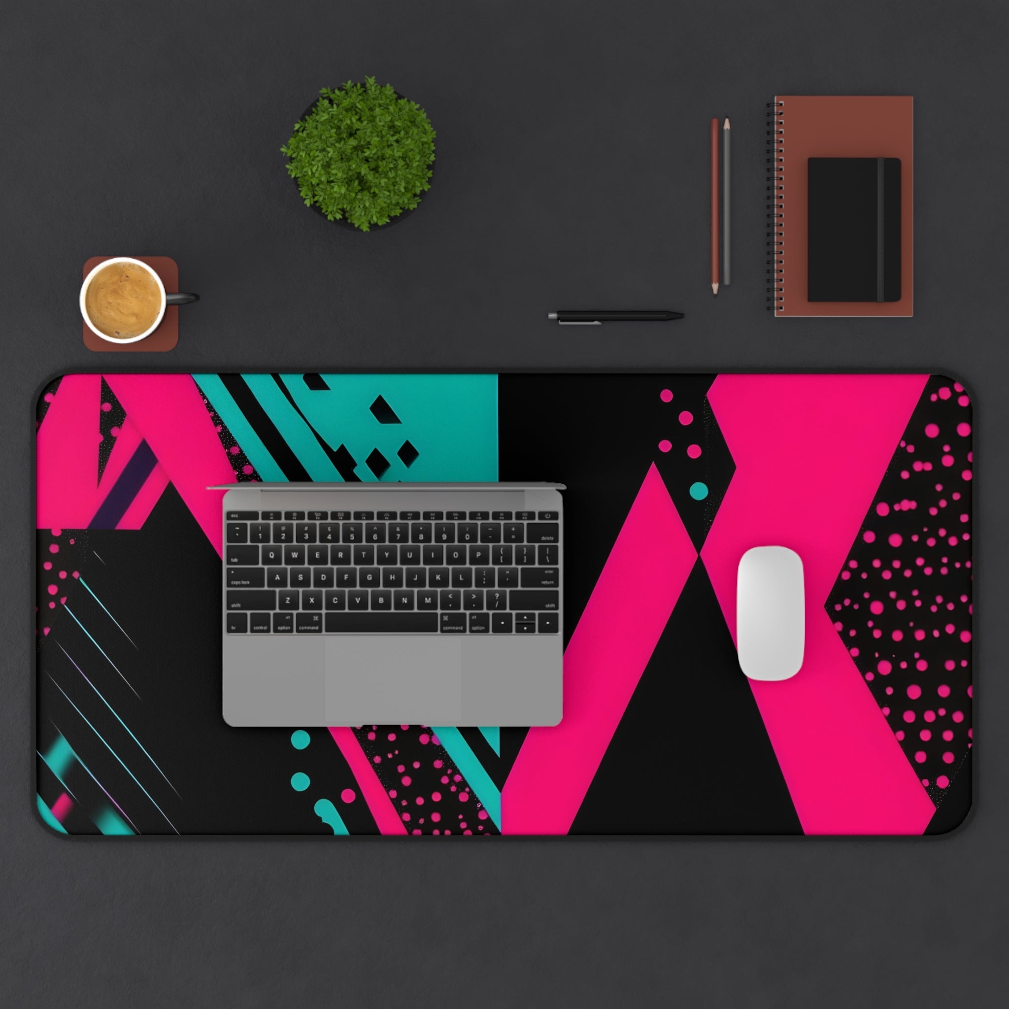 abstract-synthwave-neon-gaming-mouse-pad-for-retro-desk-decor-desk-pad-with-synthwave-design-geometric-desk-mat