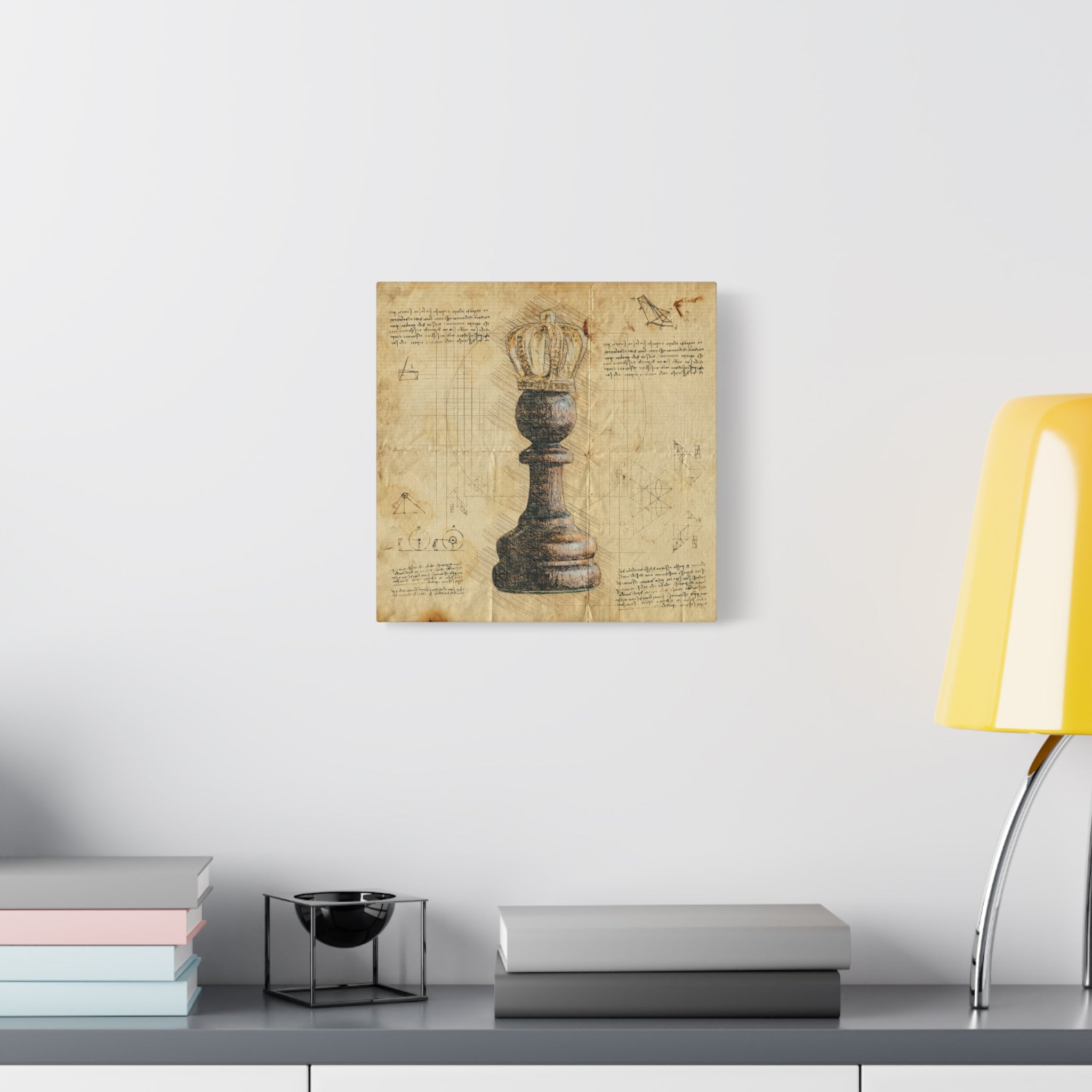 canvas-print-chess-piece-pawn-king-retro-chess-art-home-office-wall-decor-living-room-decor-stretched-matte-canvas-gift-for-c