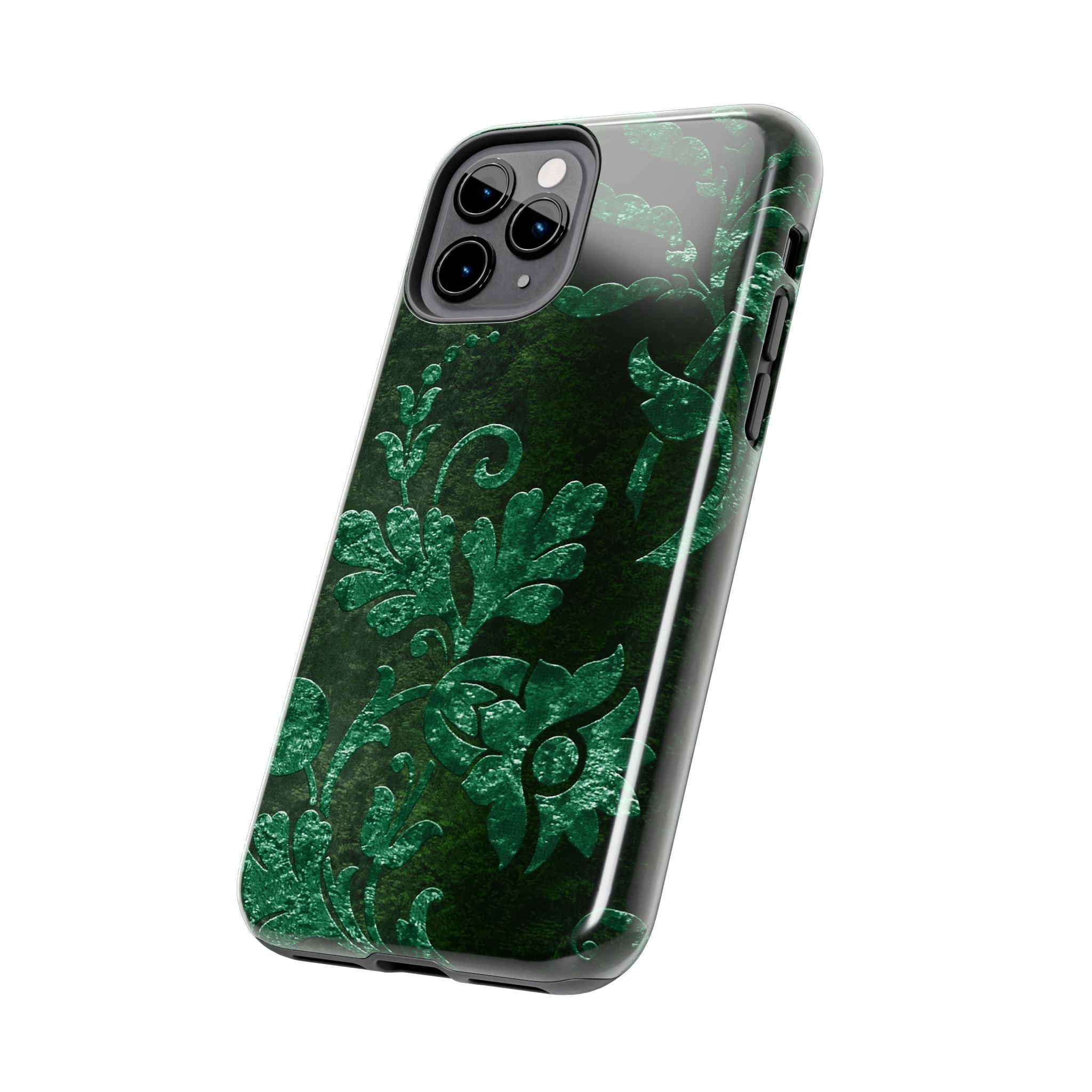 embossed-emerald-velvet-tough-phone-case-protective-iphone-cover-heavy-duty-phone-case-rugged-phone-case-durable-smartphone-c