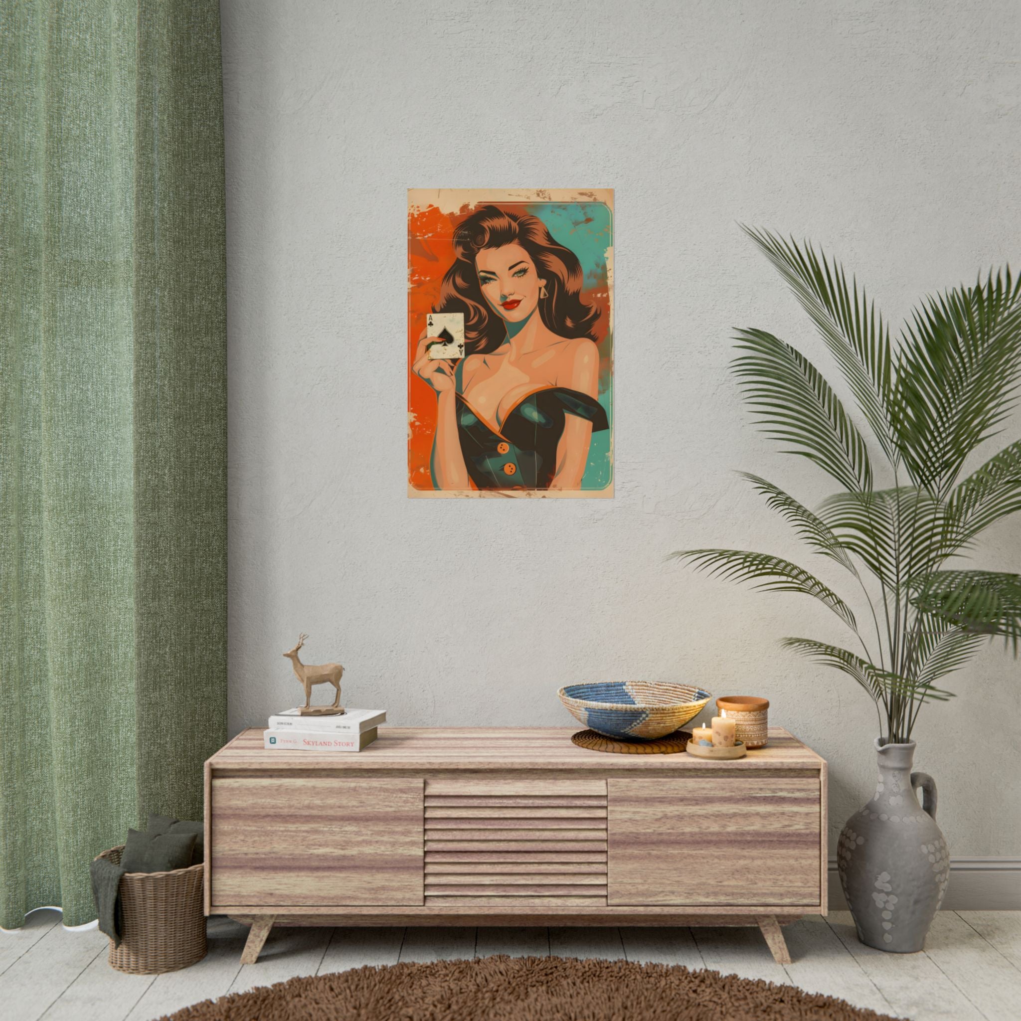 vintage-pin-up-girl-poster-print-ace-of-spades-playing-card-poster-wall-art-retro-pinup-poster-pin-up-illustration-wall-decor