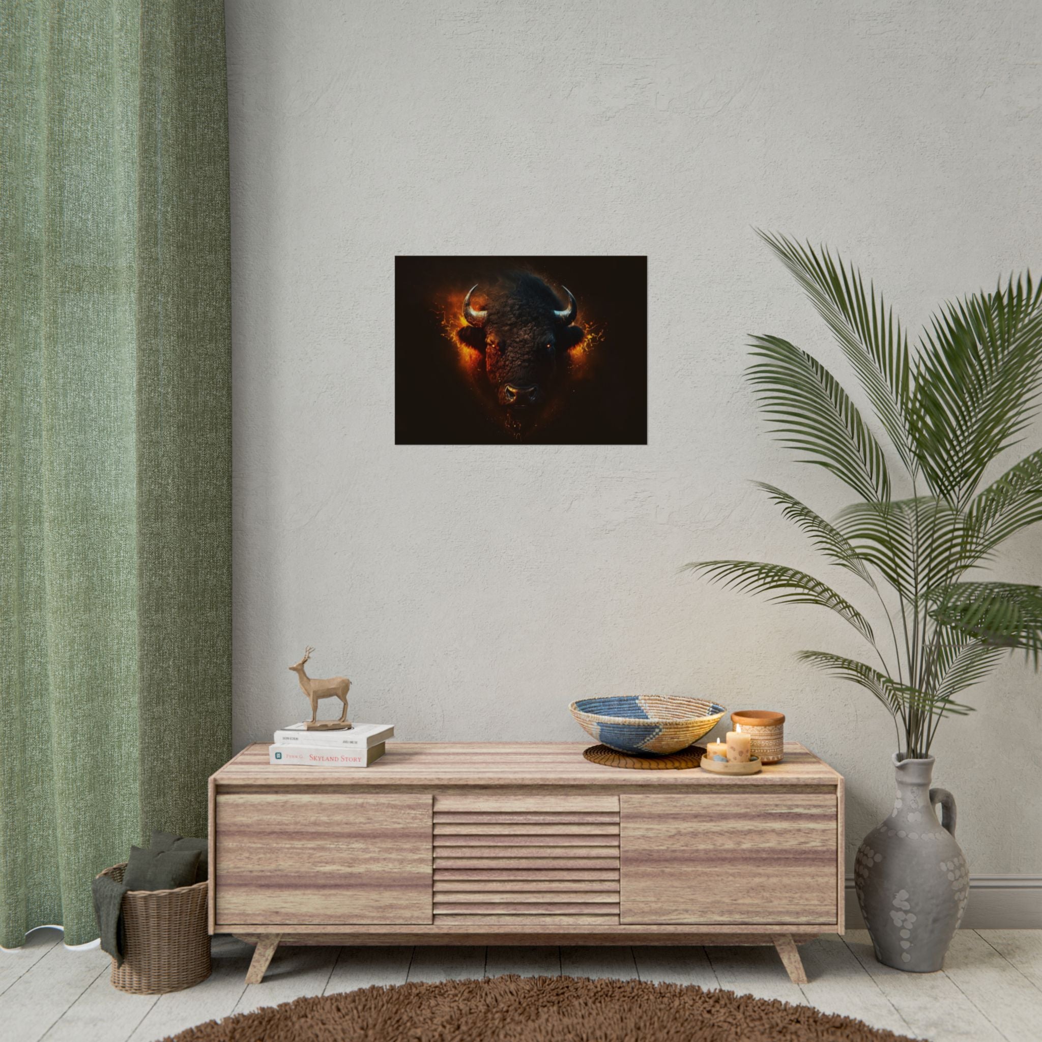 bison-art-poster-wall-decor-buffalo-gift-wildlife-home-decoration-western-bison-wall-art-nature-lover-gift-farm-house-wall-de