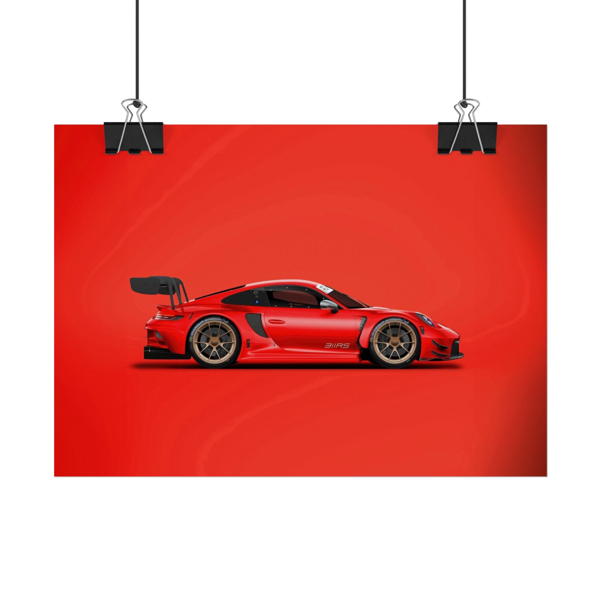 poster-print-wall-art-porsche-911-red-gt3r-red-supercar-poster-porsche-decor-rolled-poster-wall-art-hypercars-wall-decor