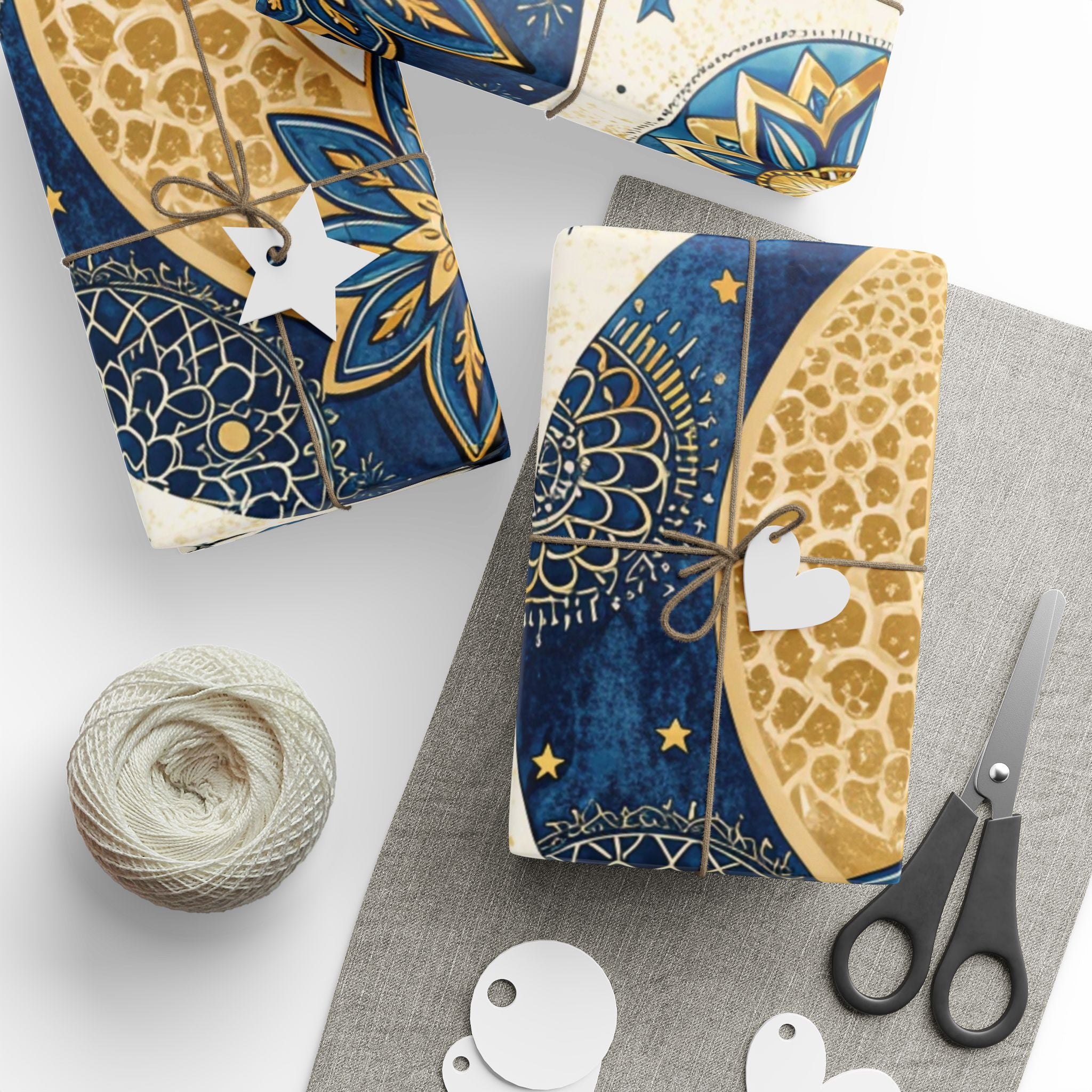 ramadan-night-wrapping-papers-islamic-crescent-moon-gift-wrap-mosque-silhouette-eid-holiday-supplies-festive-present-packagin