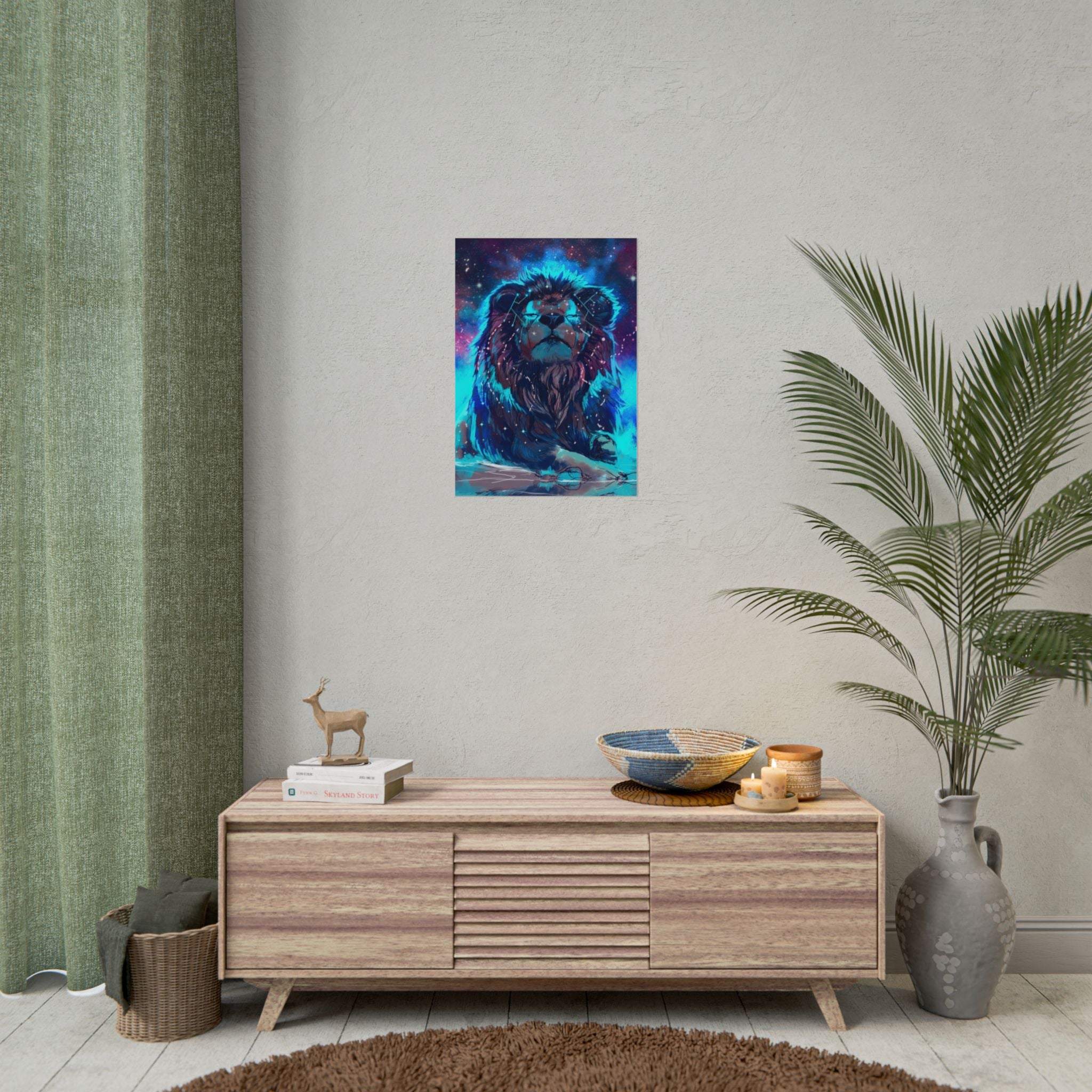 poster-print-lion-wall-art-fantasy-leon-living-room-decor-lion-wall-decor-lion-poster-jungle-animal-art-print-wildlife-safari