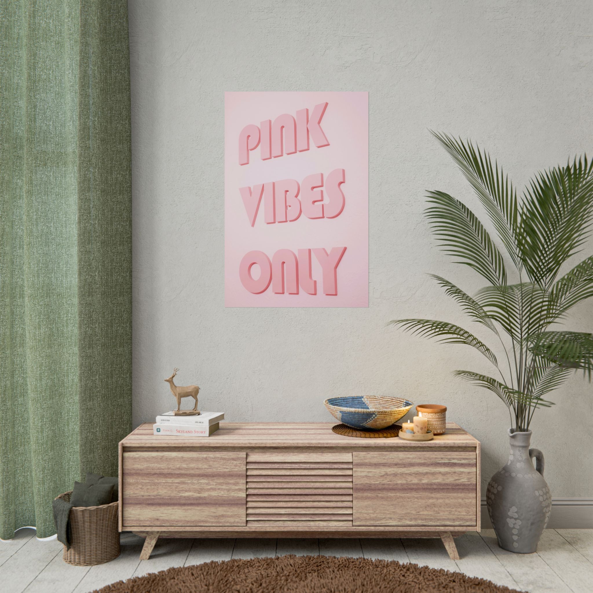 pink-vibes-only-poster-print-pink-wall-art-aesthetic-wall-art-quote-home-office-decor-retro-wall-decor-pink-print-living-room