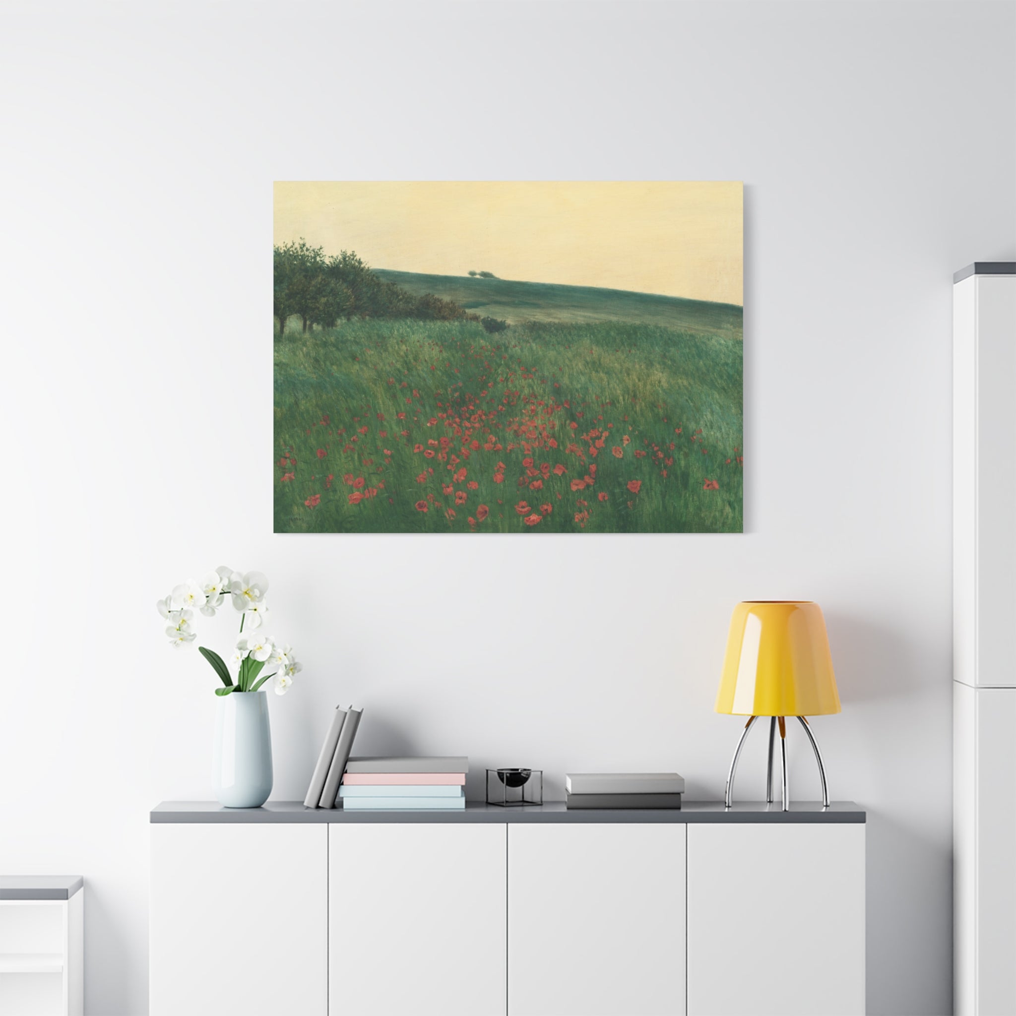 canvas-print-fields-art-print-fields-landscape-painting-red-poppies-frantisek-kavan-rustic-canvas-wall-art-farmhouse-wall-dec