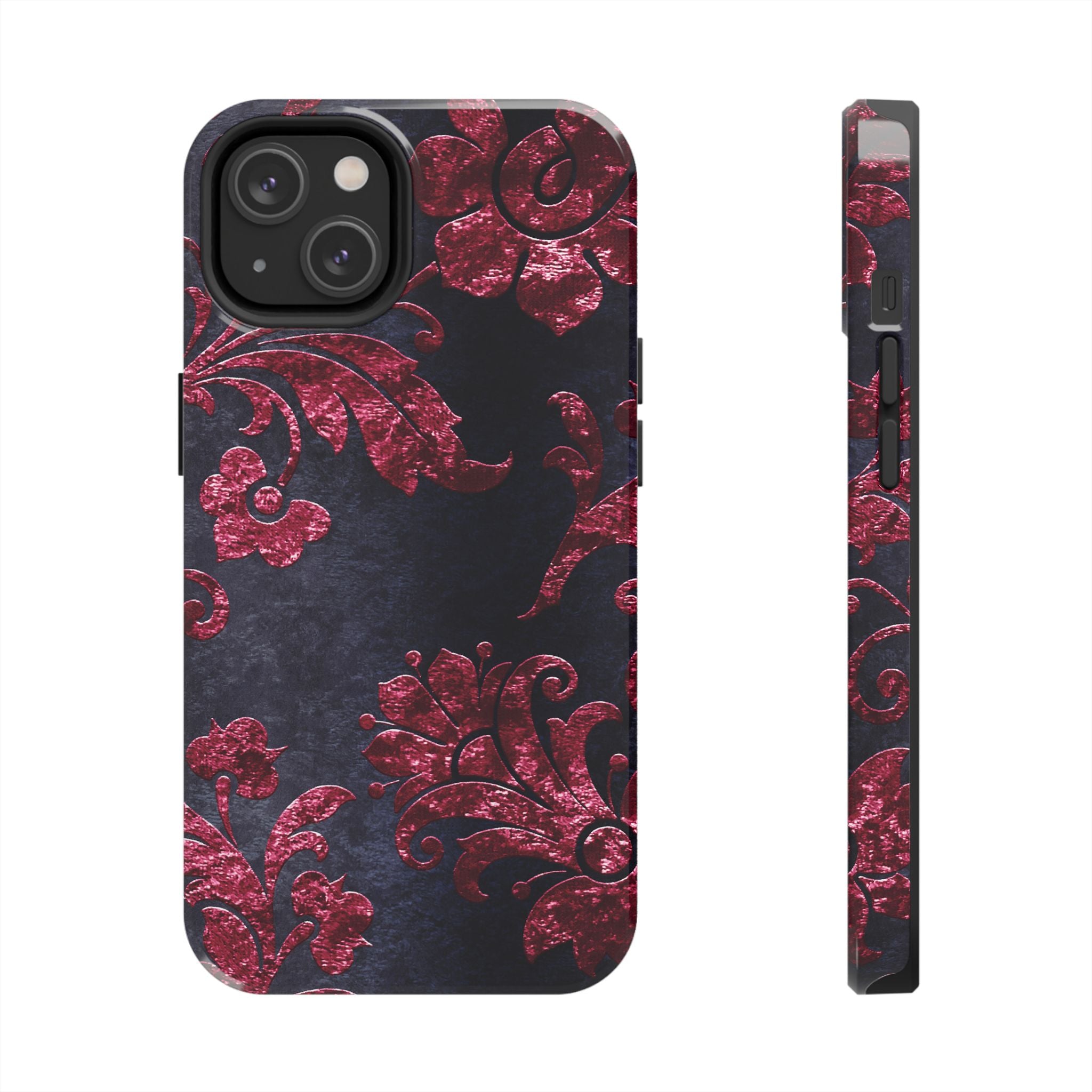 embossed-burgundy-velvet-tough-iphone-case-protective-iphone-cover-heavy-duty-iphone-case-rugged-phone-case-durable-smartphon